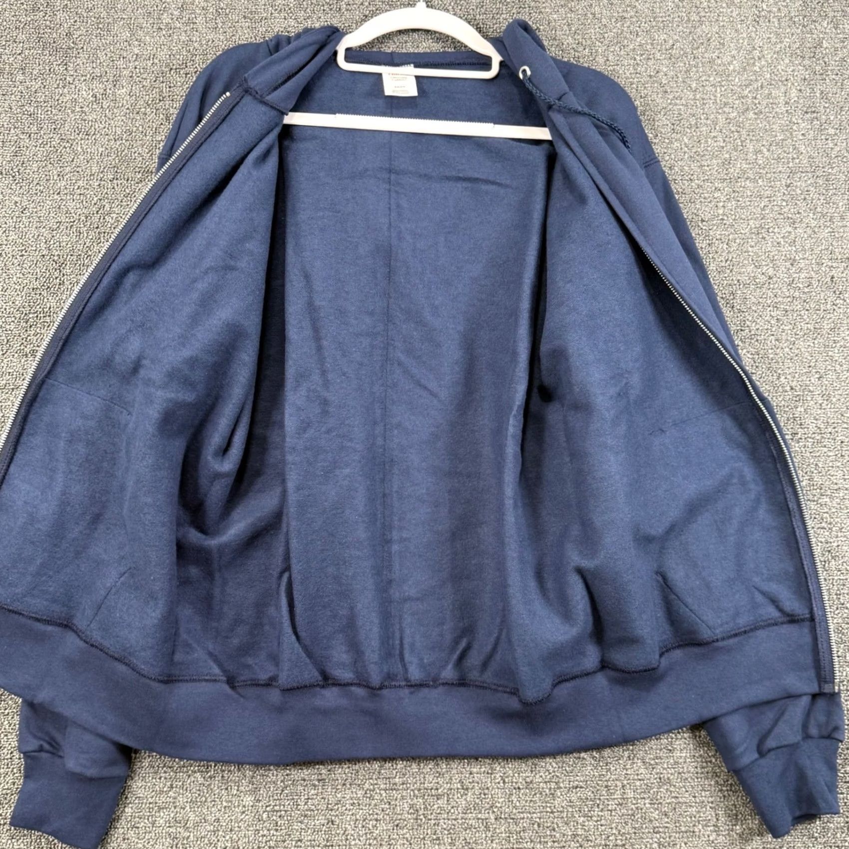 Hanes Hanes Mens S Zip Hoodie Navy Blue Ultimate Cotton Heavyweight Fleece Basics Size US S / EU 44-46 / 1 - 4 Thumbnail