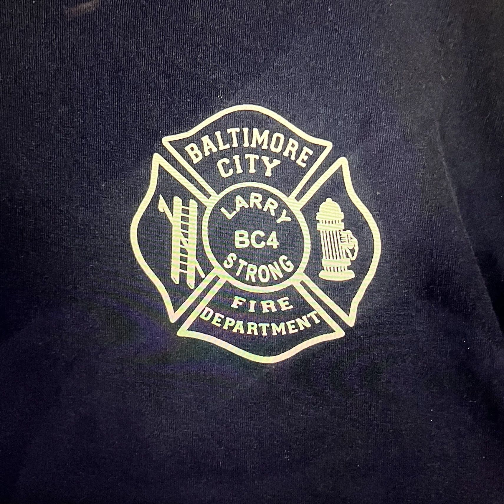 Port & Company VINTAGE Baltimore Strong Firefighter T Shirt Unisex Adults Large Blue Graphic Print 2000s City Fire Hero Size US L / EU 52-54 / 3 - 3 Thumbnail