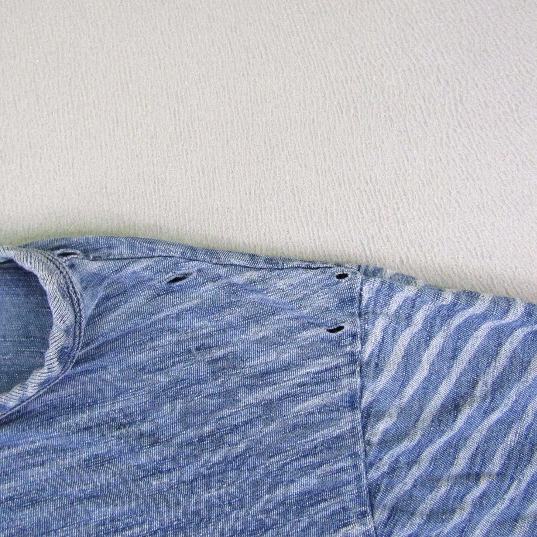 Rag & Bone Rag & Bone Shirt Womens M Blue Distressed Indigo Pocket Top Tee New York Shirt Size M / US 6-8 / IT 42-44 - 5 Thumbnail