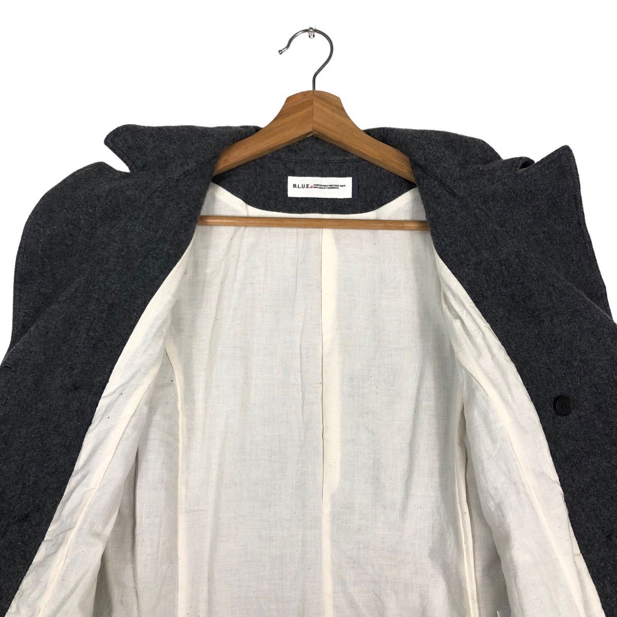 45rpm 🔥Cropped Wool Biker Jacket Double Breast Blue Blue Japan Size US M / EU 48-50 / 2 - 11 Thumbnail