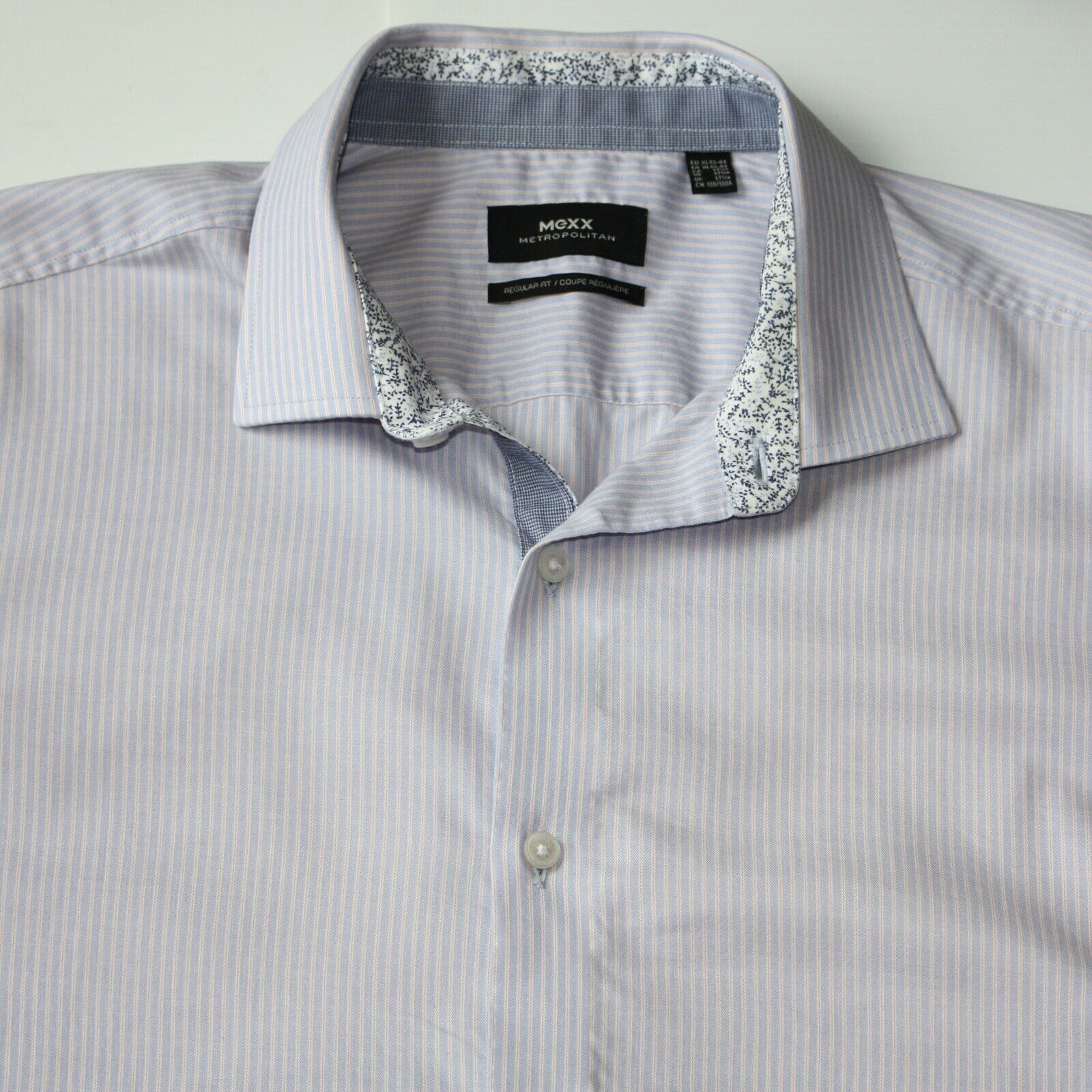 Mexx Metropolitan Regular Fit Men's Stripe Dress Shirt size XL Size US XL / EU 56 / 4 - 2 Thumbnail