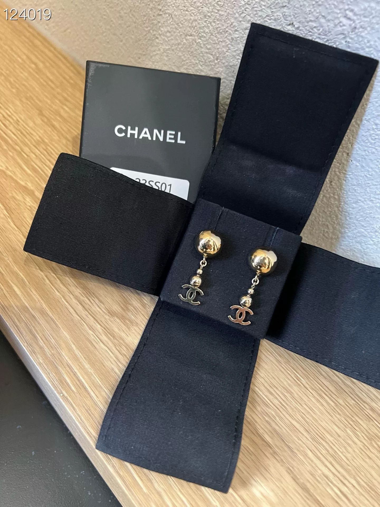 Chanel Chanel 21P Gold Ball Double C Earrings Size ONE SIZE - 1 Thumbnail
