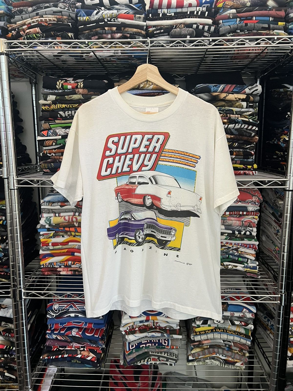 Chevrolet 90s Super Chevy Magazine Car Racing Tee Size US L / EU 52-54 / 3 - 1 Thumbnail