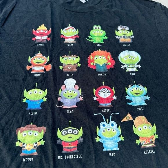 Disney NEW DISNEY PIXAR ALIEN CHARACTER COSTUMES BLACK T-SHIRT SZ L Size US L / EU 52-54 / 3 - 3 Thumbnail