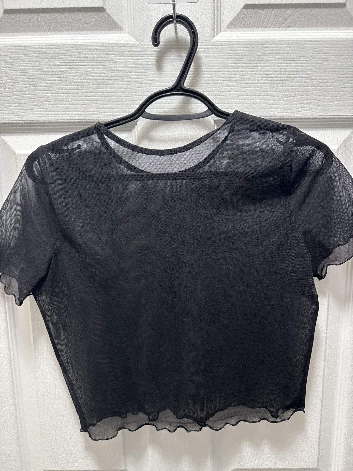 Japanese Brand Mesh Fishnet Japanese Crop Top Avant Garde Black Size S / US 4 / IT 40 - 2 Thumbnail