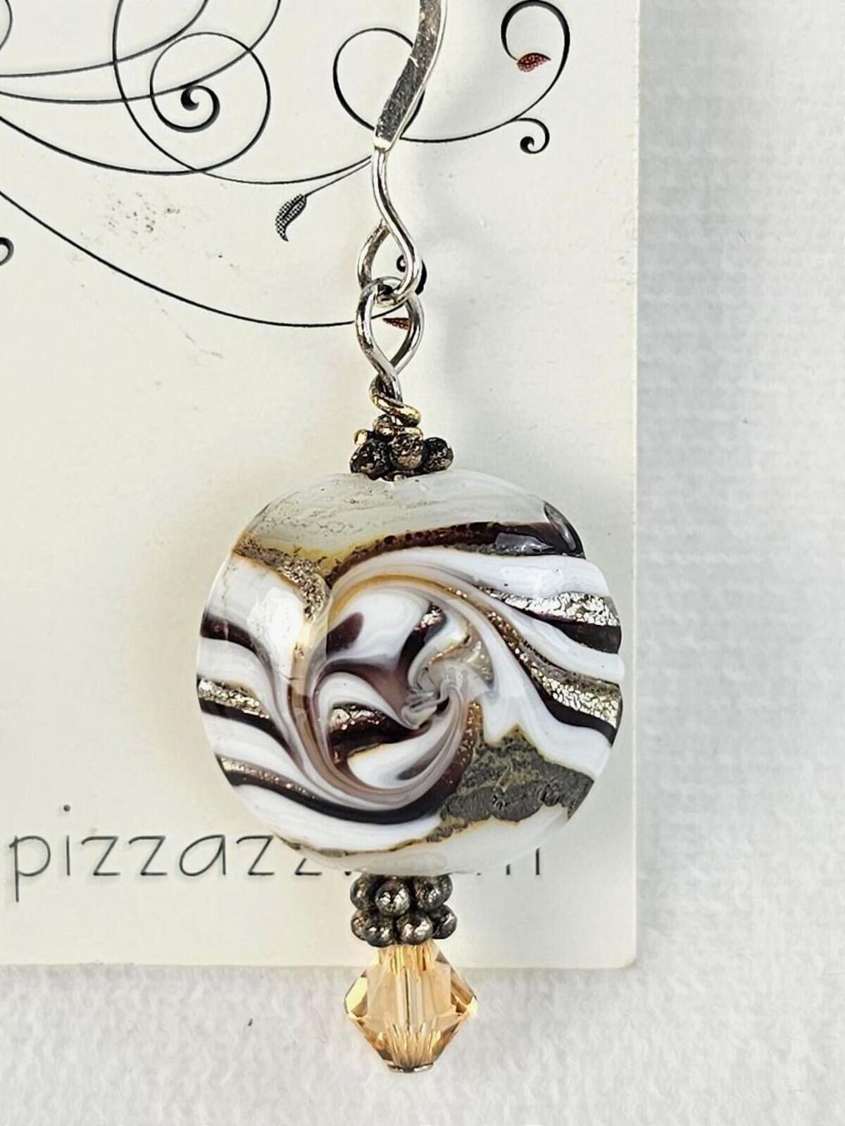 2120 Handcrafted Handcrafted Lampwork Beads & Swarovski Crystals Earrings Size ONE SIZE - 3 Thumbnail