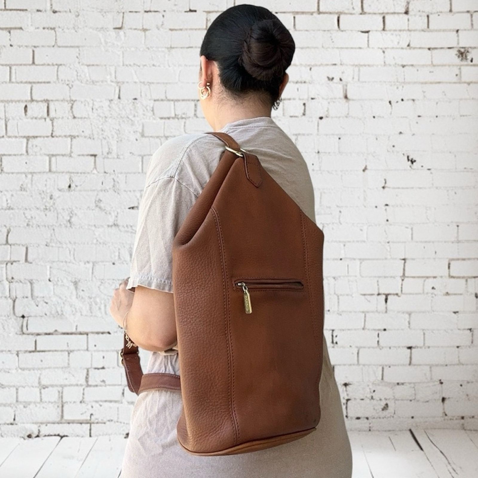 Coach VINTAGE COACH Sonoma FlatPack Backpack Brown Nubuc Leather Size ONE SIZE - 4 Thumbnail