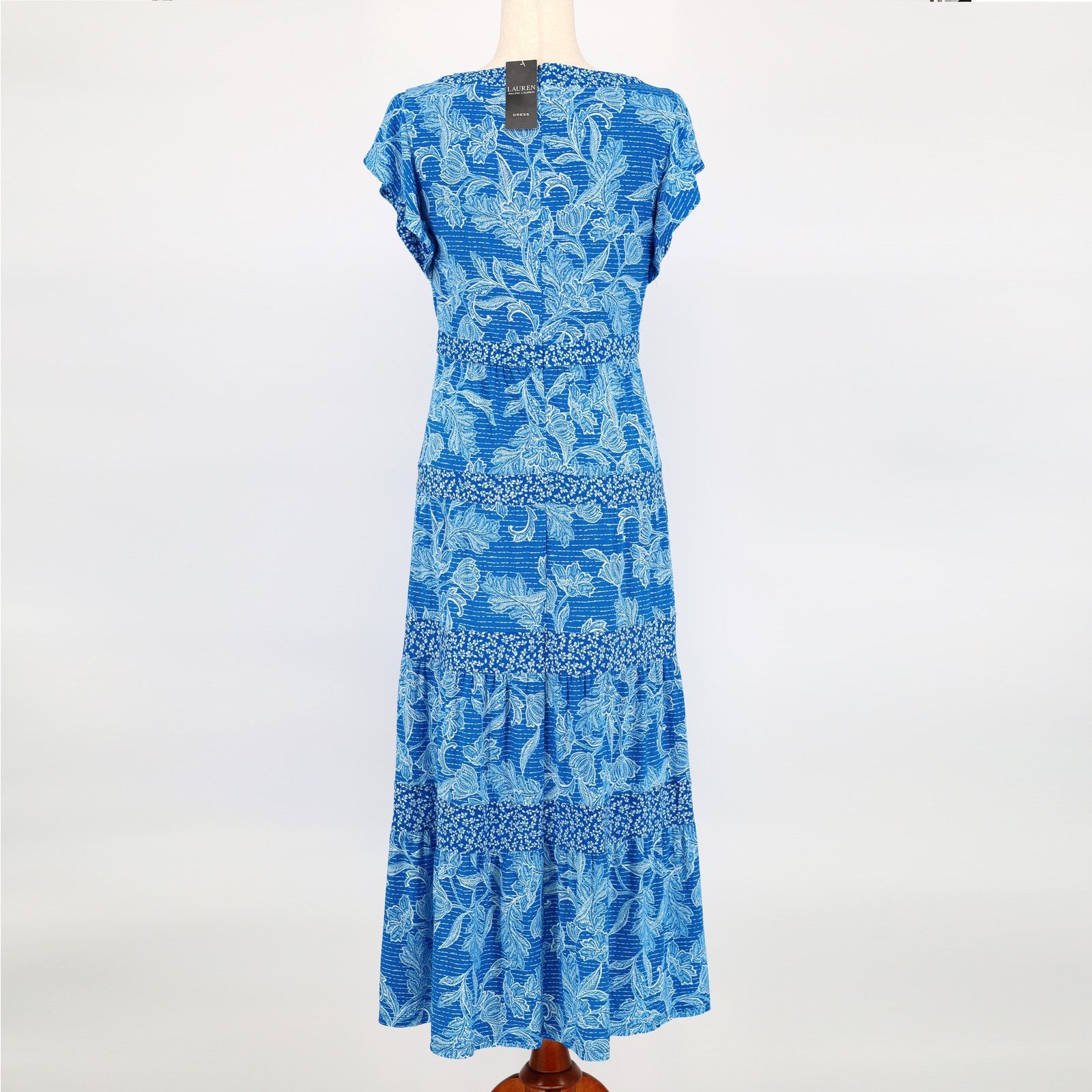 Lauren Ralph Lauren Ralph Lauren Women Blue Floral Boho Midi Dress Size US 4 Size S / US 4 / IT 40 - 6 Thumbnail