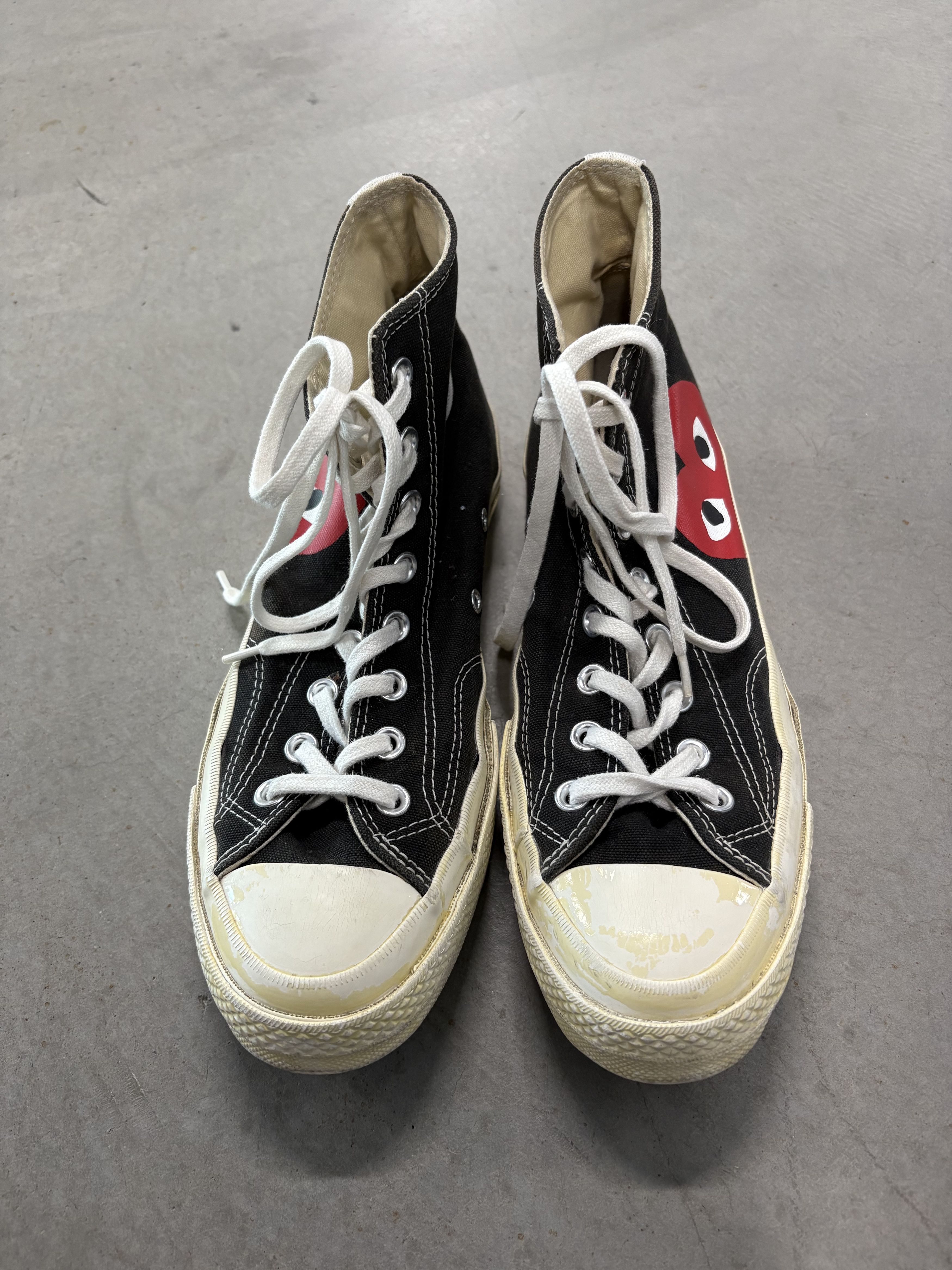 Comme des Garcons Black high‑top Converse x Comme des Garçons PLAY sneakers Size US 8 / EU 41 - 2 Thumbnail