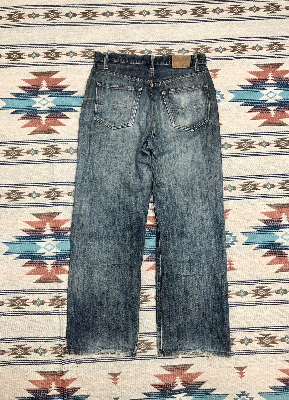 Japanese Brand WIDE LEG GOLD RUSH DISTRESSED DENIM Size US 30 / EU 46 - 6 Thumbnail