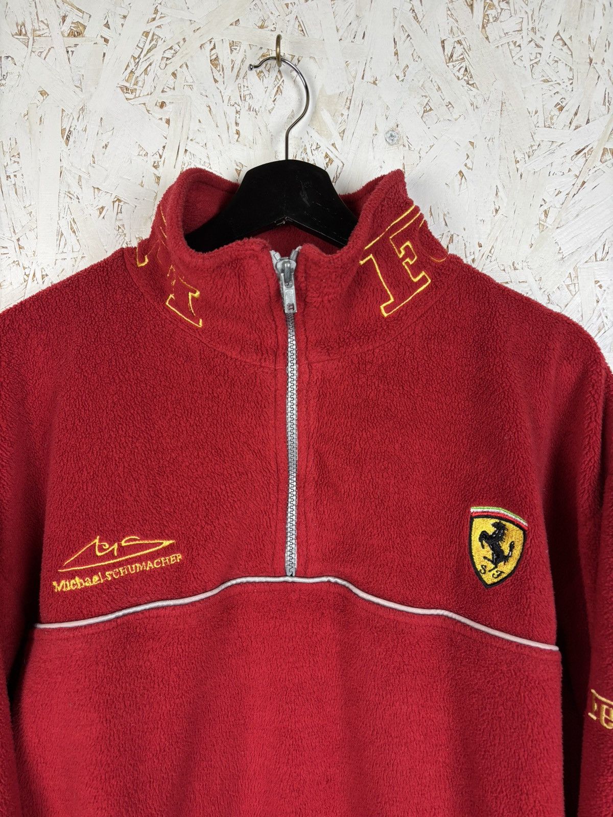 Ferrari 90s Ferrari Michael Schumacher Half Zip Fleece Red Size S Size US S / EU 44-46 / 1 - 2 Thumbnail