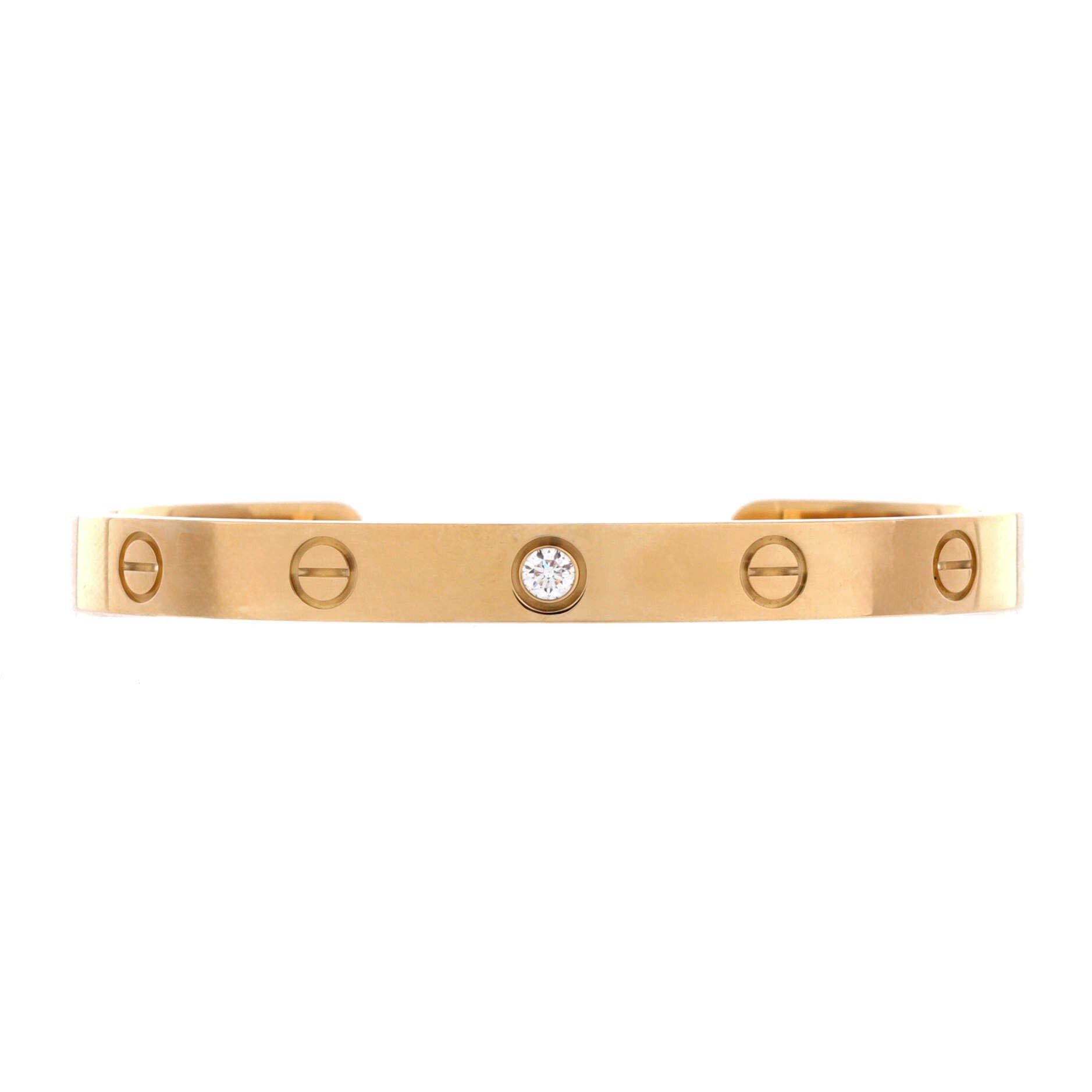 Cartier Love 1 Diamond Cuff Bracelet Size ONE SIZE - 1 Thumbnail