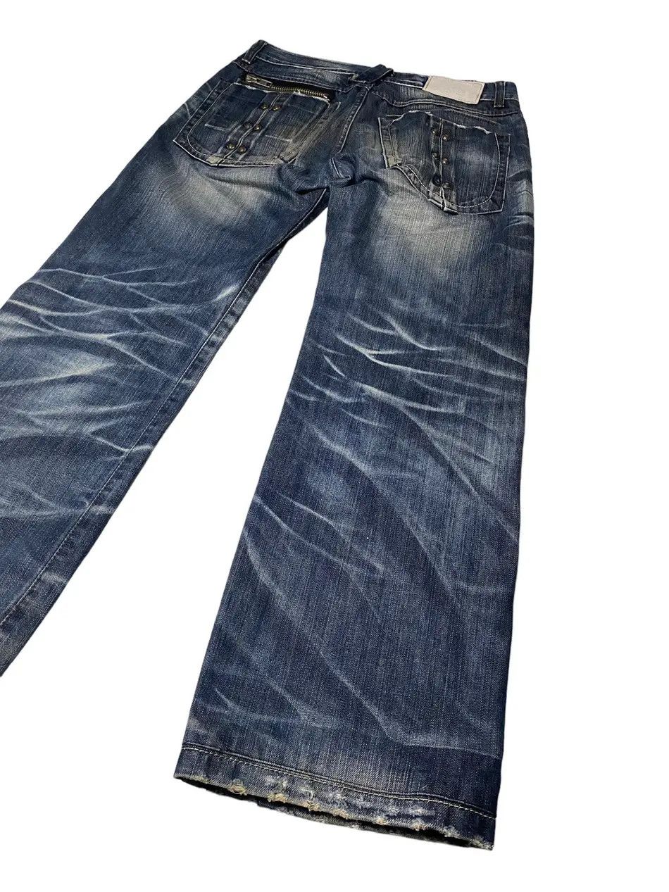 Japanese Brand Authentic Flared Seawash Straight Cut Jeans Denim Size US 32 / EU 48 - 9 Thumbnail
