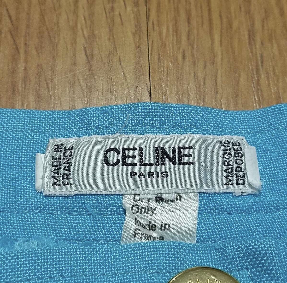 Celine × Vintage CELINE Paris Vintage 1980’s Wool Skirt Classic Blue Size 28" / US 6 / IT 42 - 10 Thumbnail