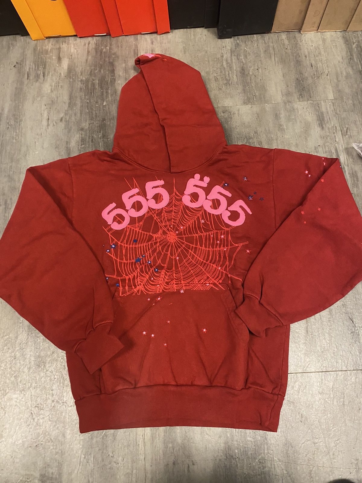 Spider Worldwide Spider world wide angel numbers hoodie red small