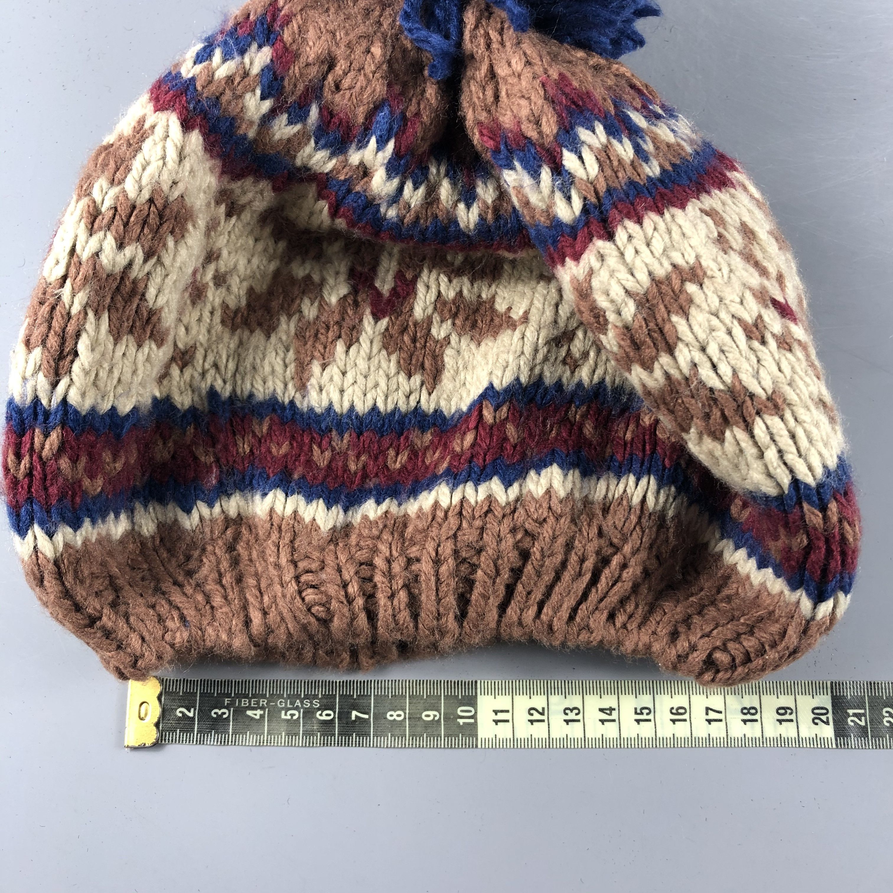 Japanese Brand × Vintage Fair Isle Beanie Snow Hat Snow Cap -D033 Size ONE SIZE - 3 Thumbnail