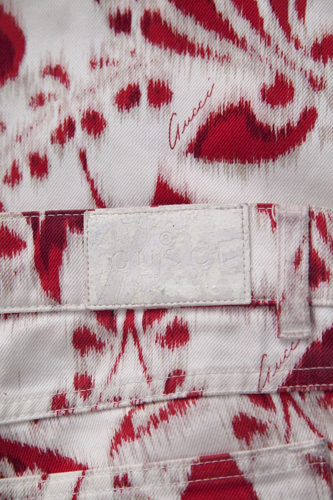 Gucci SS00 Blurry print flared pants Size 28" / US 6 / IT 42 - 7 Thumbnail