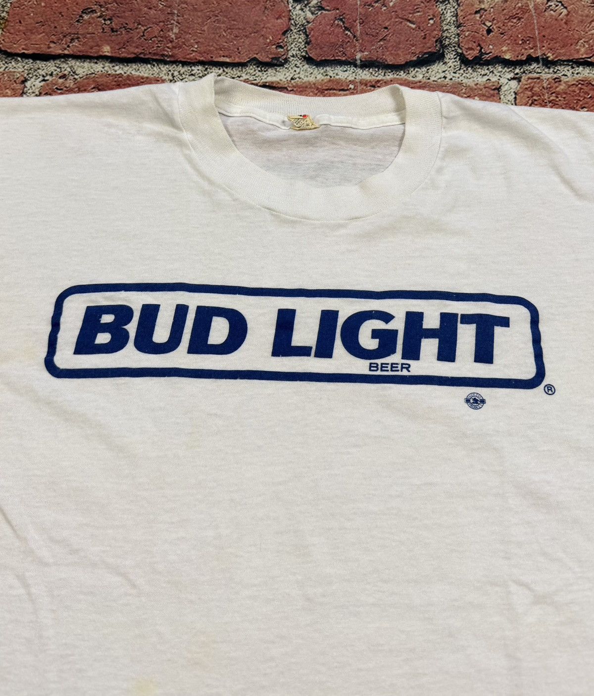 Budweiser Vintage Bud Light Beer 80s Tee Screen Stars Single Stitch Size US L / EU 52-54 / 3 - 2 Thumbnail