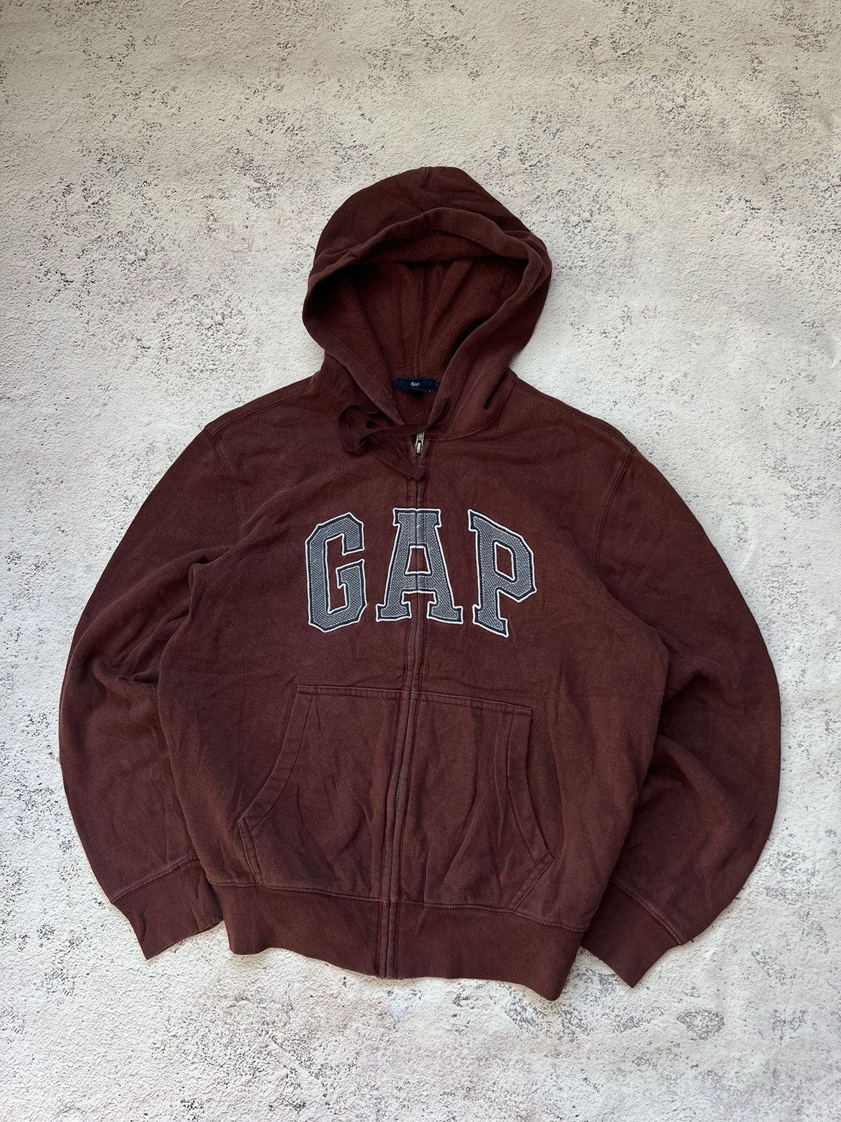 Gap × Vintage Y2k Vintage Brown Zip Hoodie Gap Size US S / EU 44-46 / 1 - 1 Thumbnail