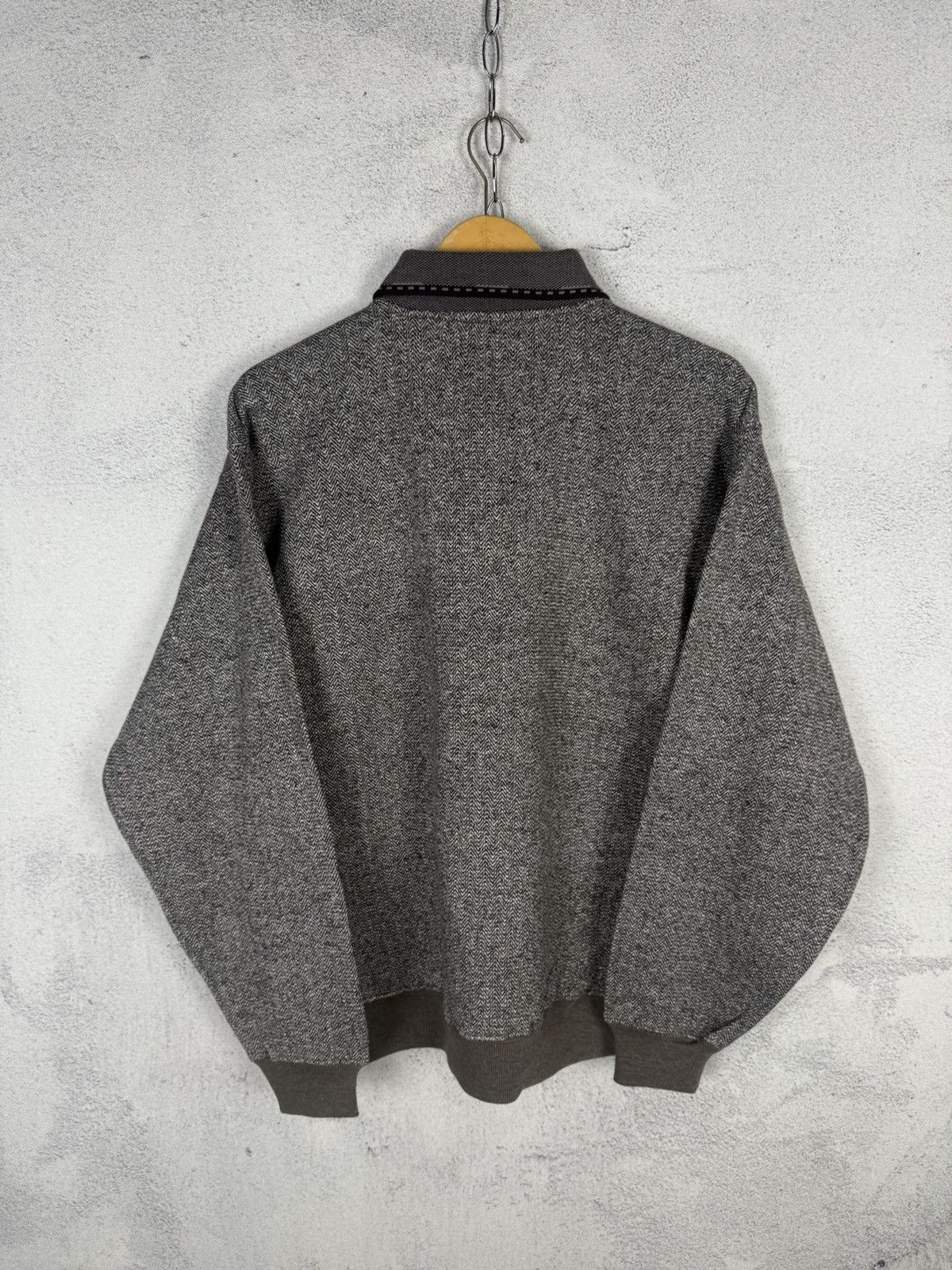 Vintage Vintage 90s Classic North Field Polo Sweater Size US L / EU 52-54 / 3 - 3 Thumbnail