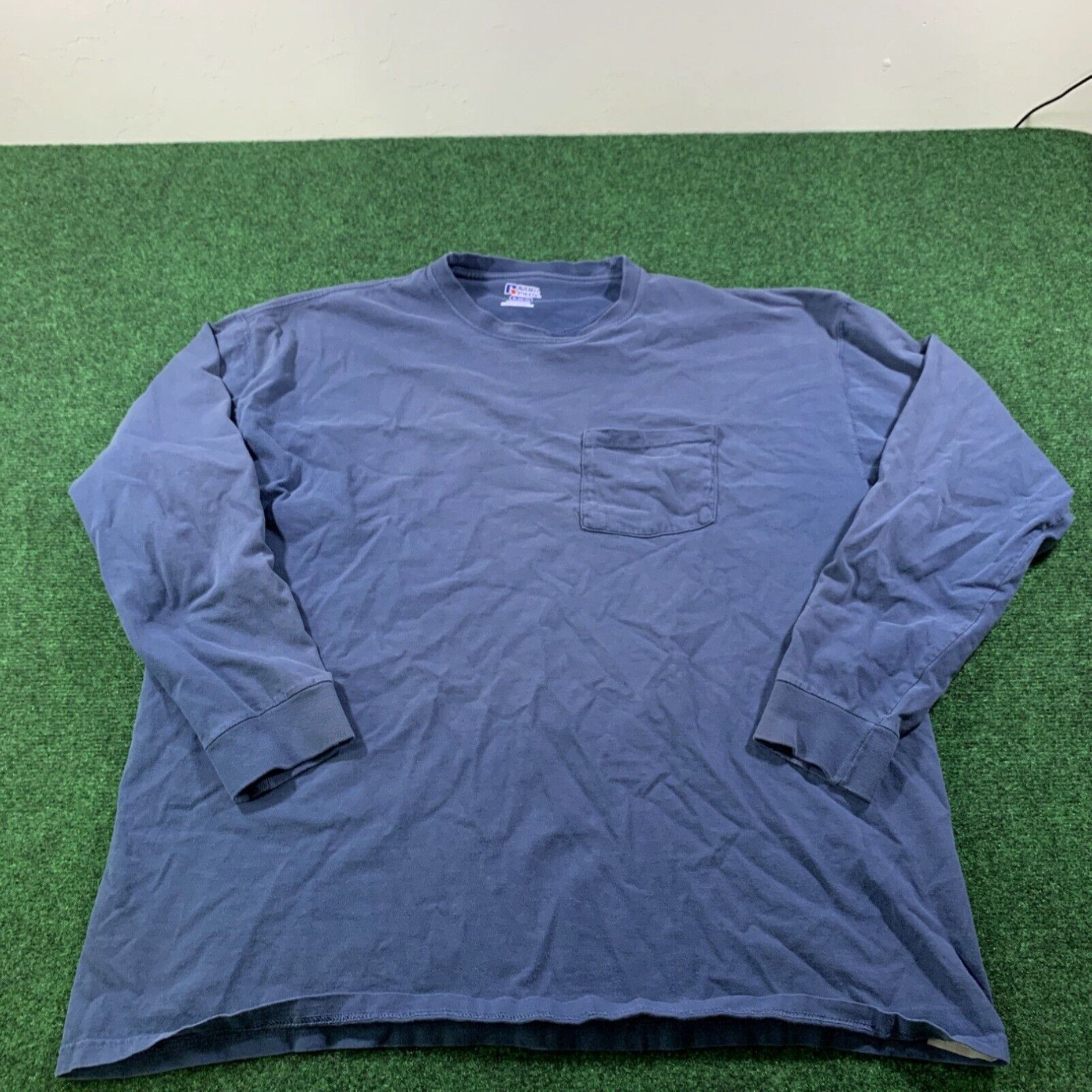 Russell Athletic Russell Athletic Blue longsleeve T shirt Size XL Crew Neck Pocket Size US XL / EU 56 / 4 - 1 Thumbnail