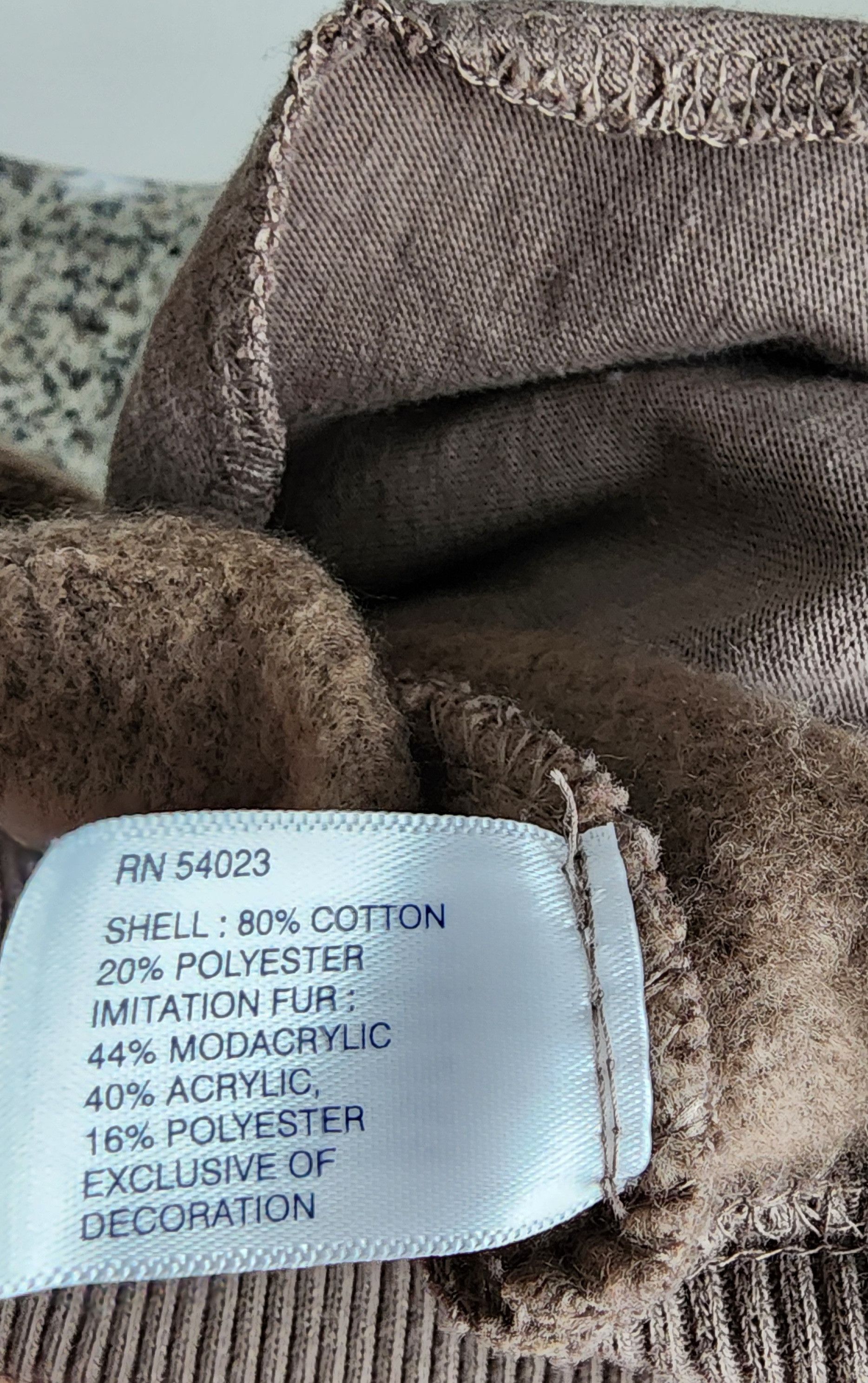 Gap NWT GAP Taupe Faux Fur Hood Sweater Wrap Robe Tie Ribbed XS Size XS / US 0-2 / IT 36-38 - 3 Thumbnail