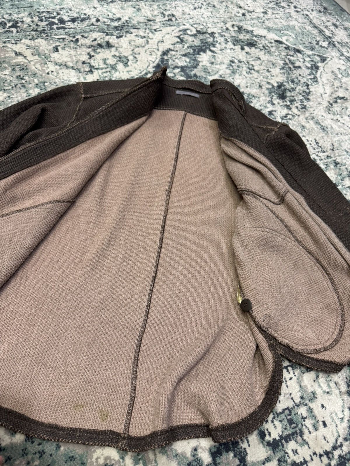 Issey Miyake 1982 ISSEY MIYAKE WAXED UPHOLSTERY SACK PATTERN HEAVY JACKET Size US L / EU 52-54 / 3 - 7 Thumbnail