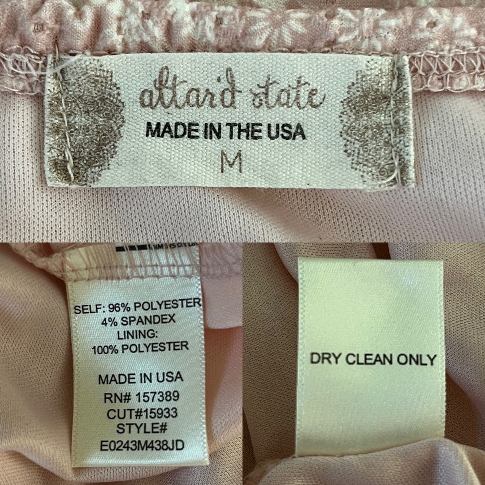 Other Altar'd State Dress M Pink Cream Adjustable Straps Mini Size M / US 6-8 / IT 42-44 - 8 Thumbnail