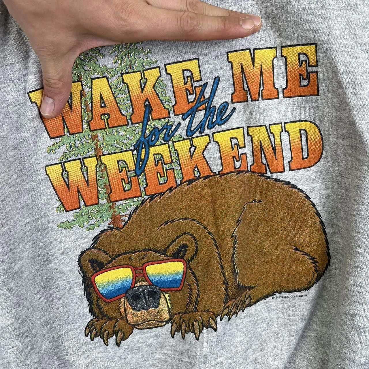 Fruit Of The Loom Vintage 80s Fruit of the Loom Retro Weekend Bear Sweatshirt Size US M / EU 48-50 / 2 - 3 Thumbnail