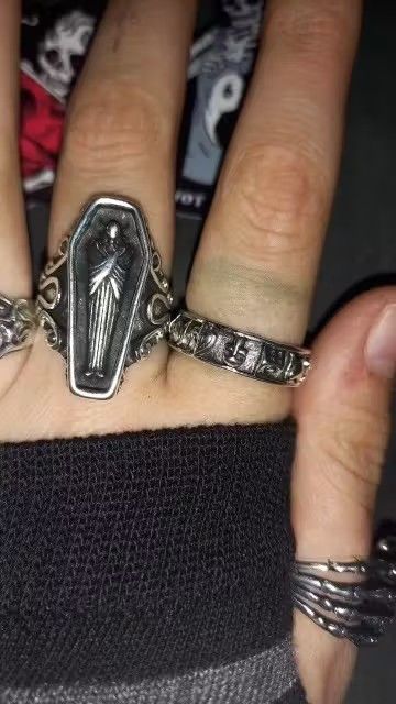 Jewelry × Vintage 5 Pieces/ Set- Haloween Theme Ring Size ONE SIZE - 4 Thumbnail