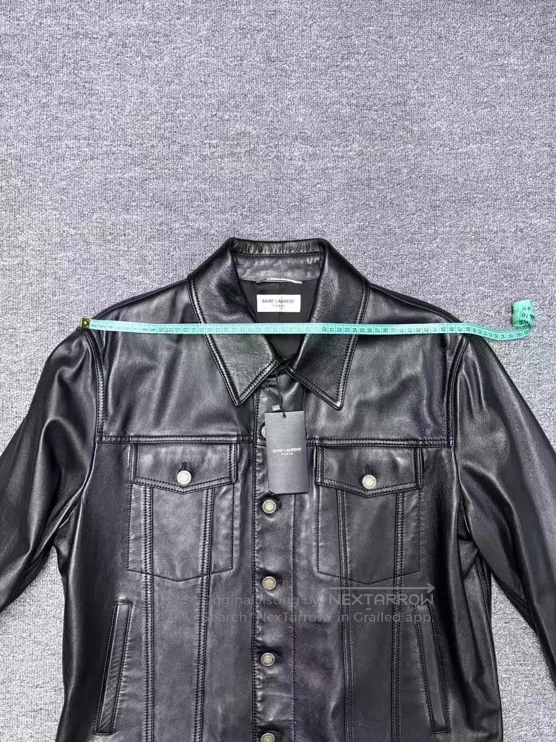 Saint Laurent Paris Saint Laurent Paris Sheepskin Biker Jacket Size US XXL / EU 58 / 5 - 5 Thumbnail