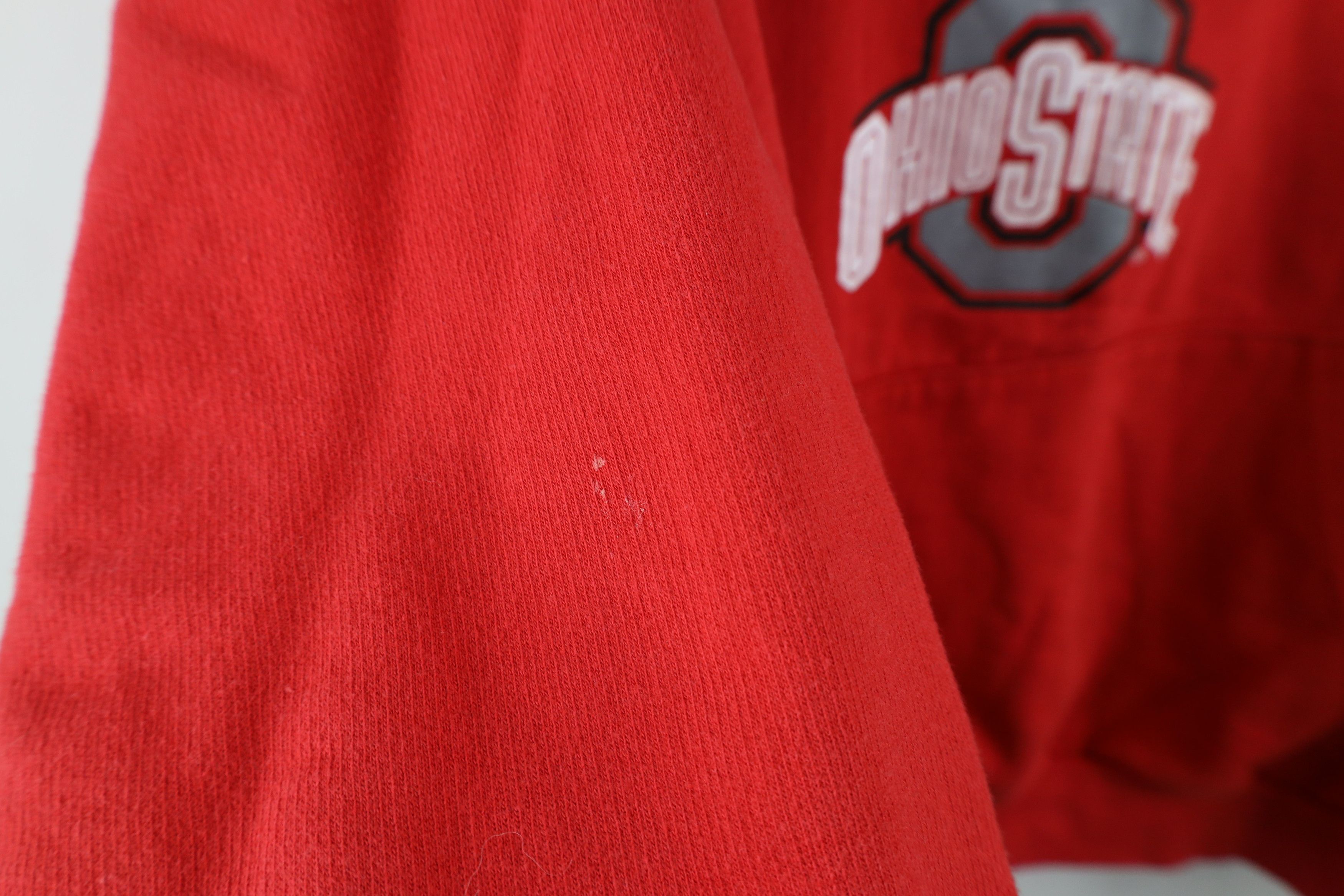 Vintage Vintage 90s Ohio State University Hoodie Sweatshirt Red Size US XL / EU 56 / 4 - 7 Thumbnail
