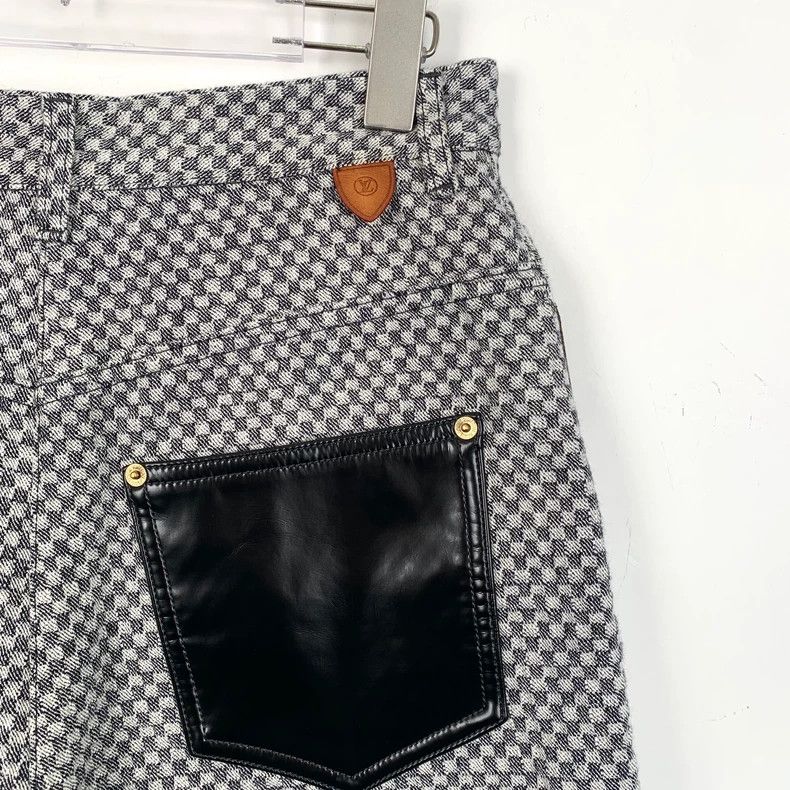 Louis Vuitton Louis Vuitton 22 Grey Checker Cotton Casual Denim Shorts Size 37" - 5 Thumbnail