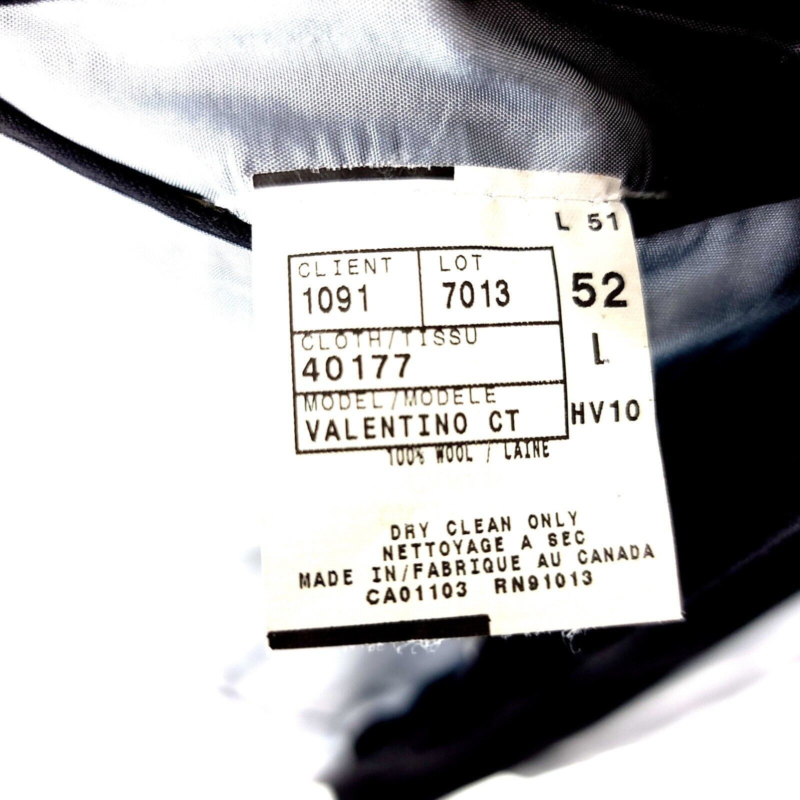 Jack Victor DAMAGED Jack Victor Valentino CT Wool 2 Button Blazer 50L Bl Size 50L - 8 Thumbnail