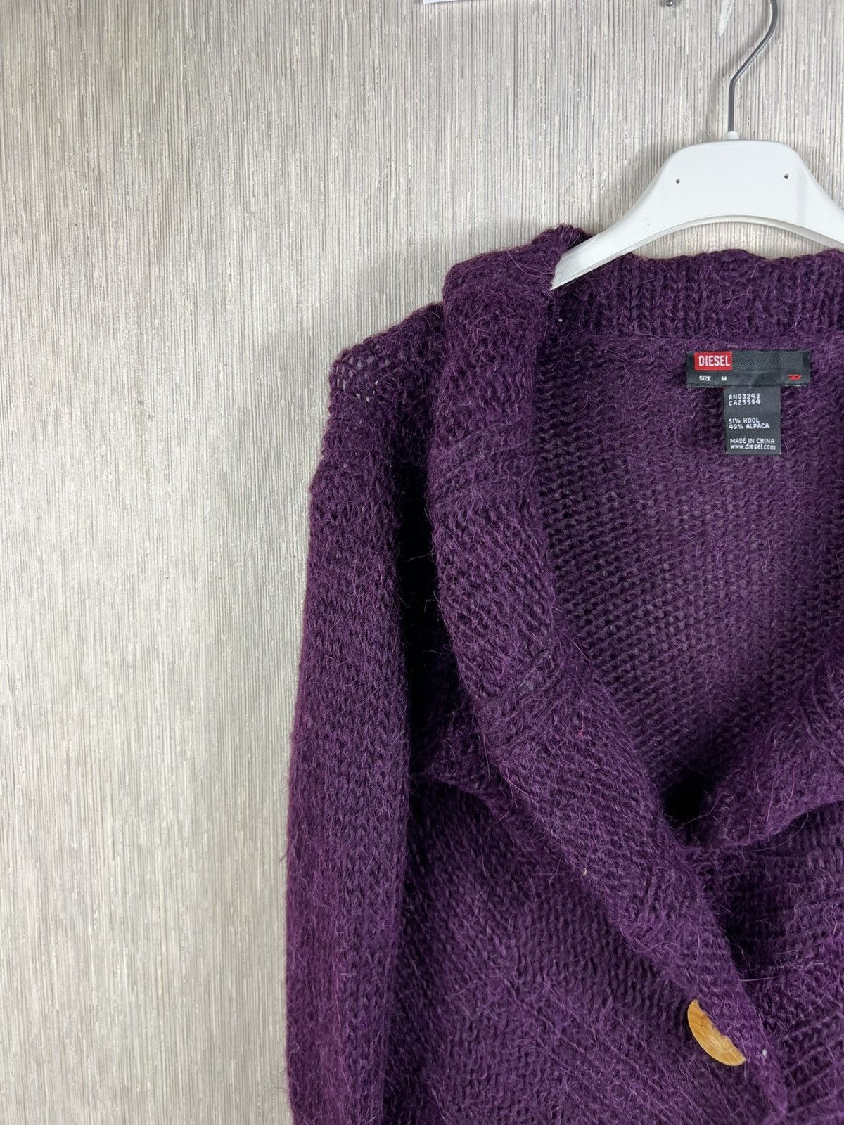 Diesel Vintage Diesel y2k alpaca open knit sweater cardigan goth Size M / US 6-8 / IT 42-44 - 4 Thumbnail