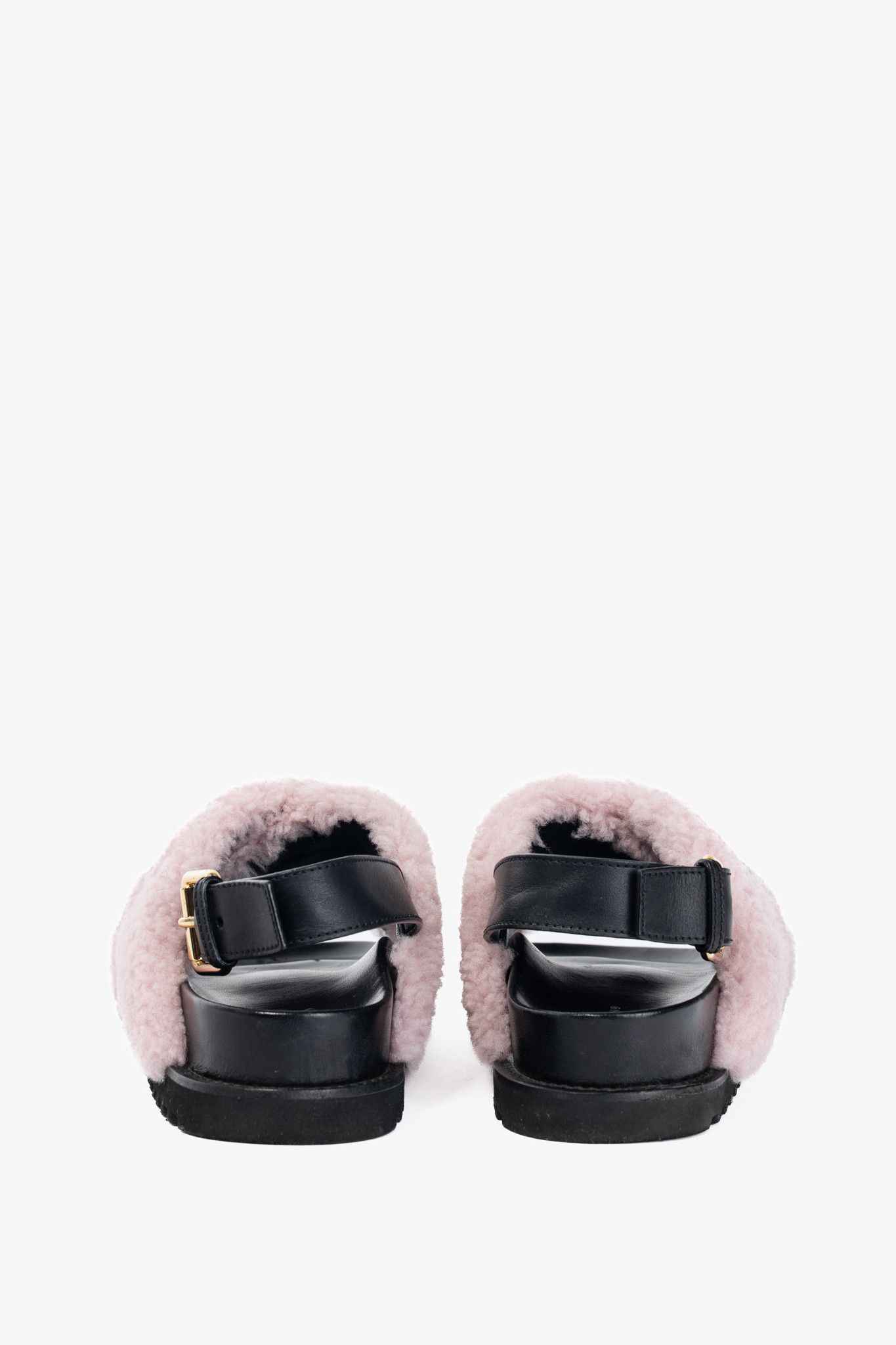 Louis Vuitton Louis Vuitton Paseo Shearling Monogram Slingback Sandals Size US 9.5 / IT 39.5 - 4 Thumbnail