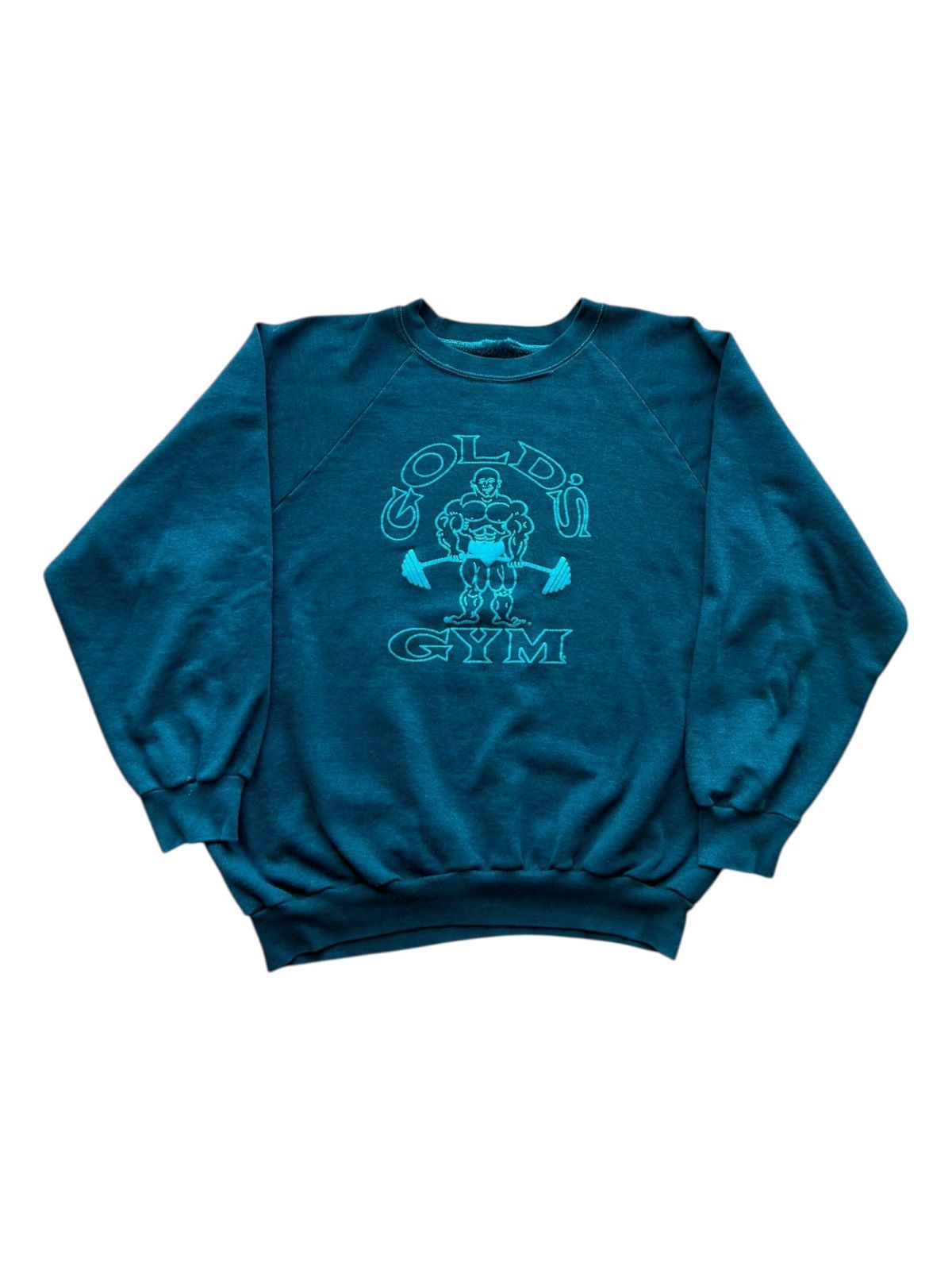 Vintage *RARE* GOLD’S GYM 80s BODYBUILDING SWEATER BOXY Size US XL / EU 56 / 4 - 7 Thumbnail