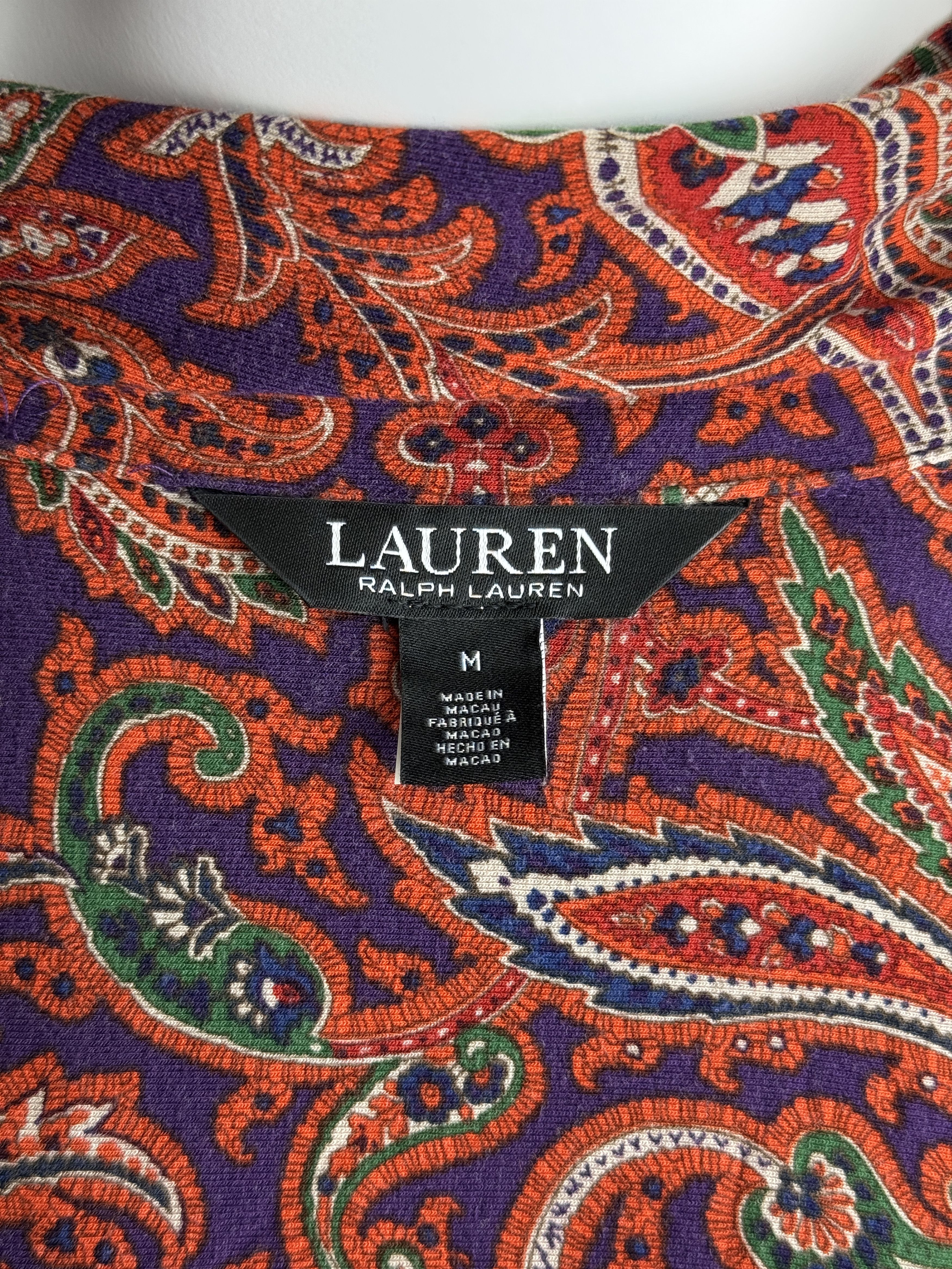 Polo Ralph Lauren × Ralph Lauren RALPH LAUREN women’s paisley viscose blouse Size M / US 6-8 / IT 42-44 - 4 Thumbnail