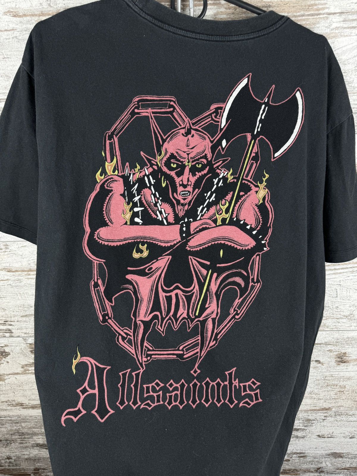Allsaints Mens Vintage AllSaints Gatekeeper ss crew T-Shirt tee art Size US M / EU 48-50 / 2 - 13 Thumbnail