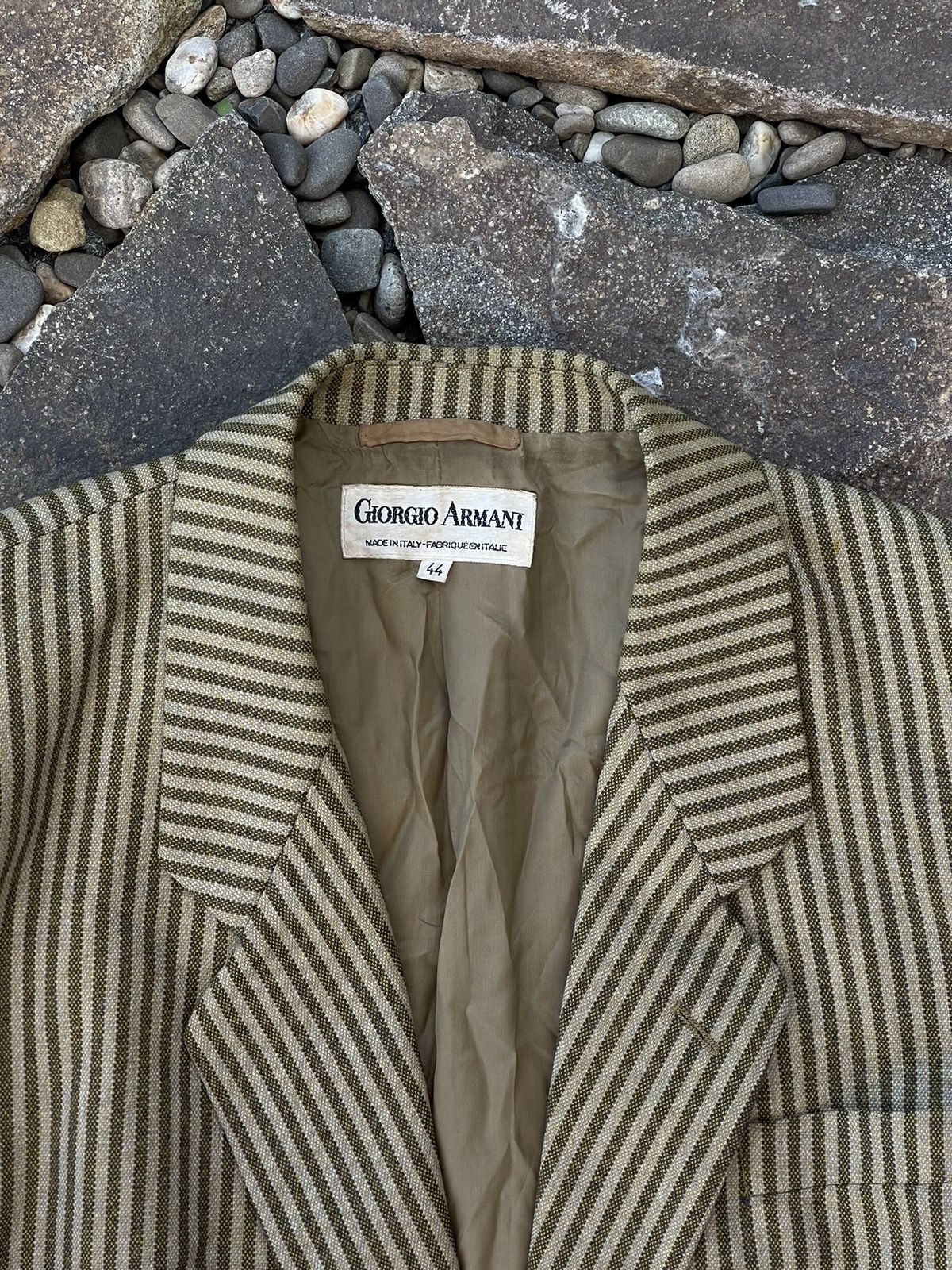 Giorgio Armani 80’s Giorgio Armani vintage striped cocktail blazer rare Size 44R - 13 Thumbnail