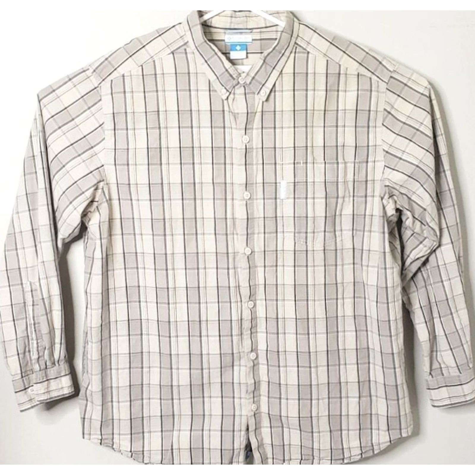 Vintage Columbia Men XXL Beige Plaid Long Sleeve Button-Up Shirt Casual Hiking Workwear Size US XXL / EU 58 / 5 - 2 Thumbnail