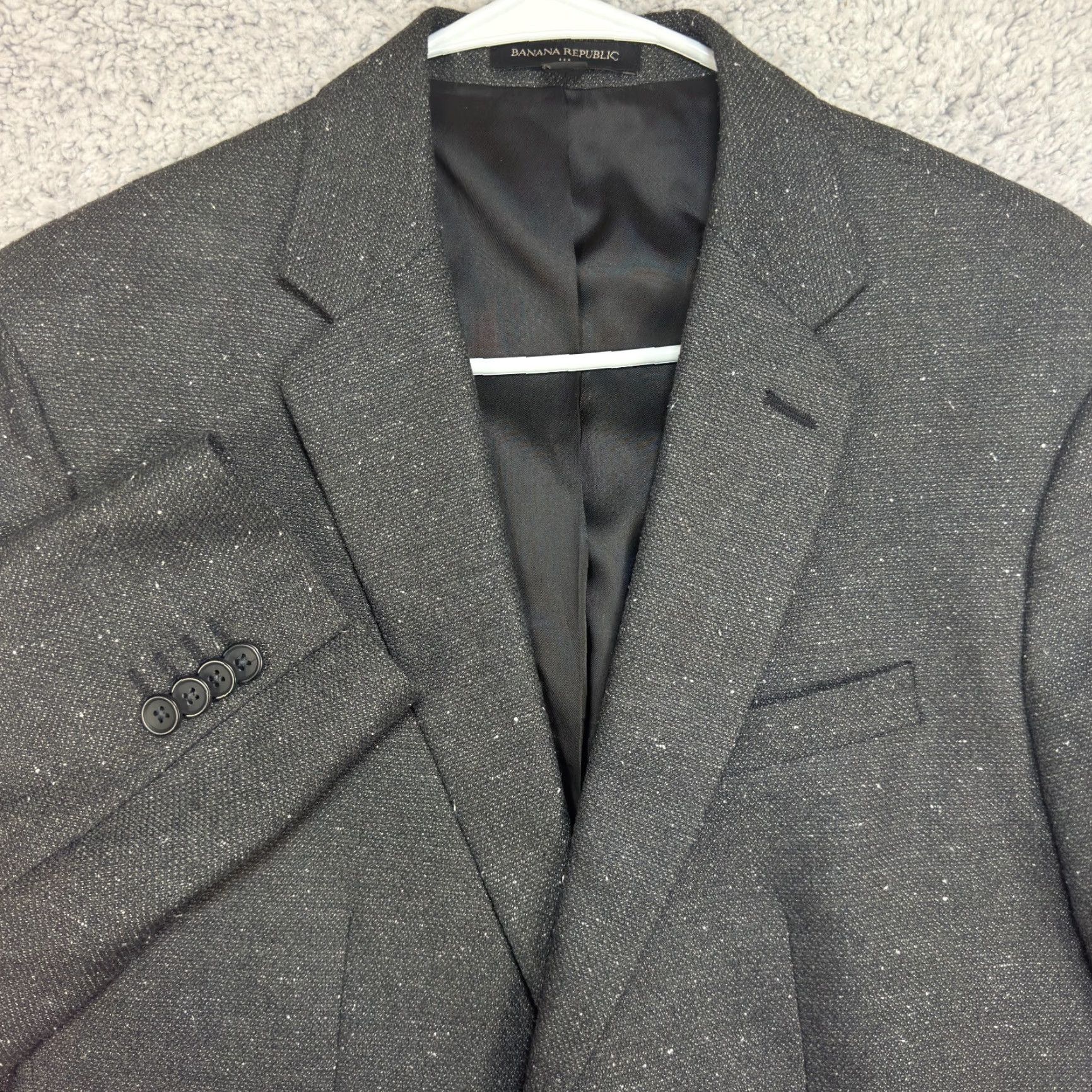 Banana Republic Banana Republic Blazer Men's Size 42R Gray Polyester Rayon Size 42R - 3 Thumbnail