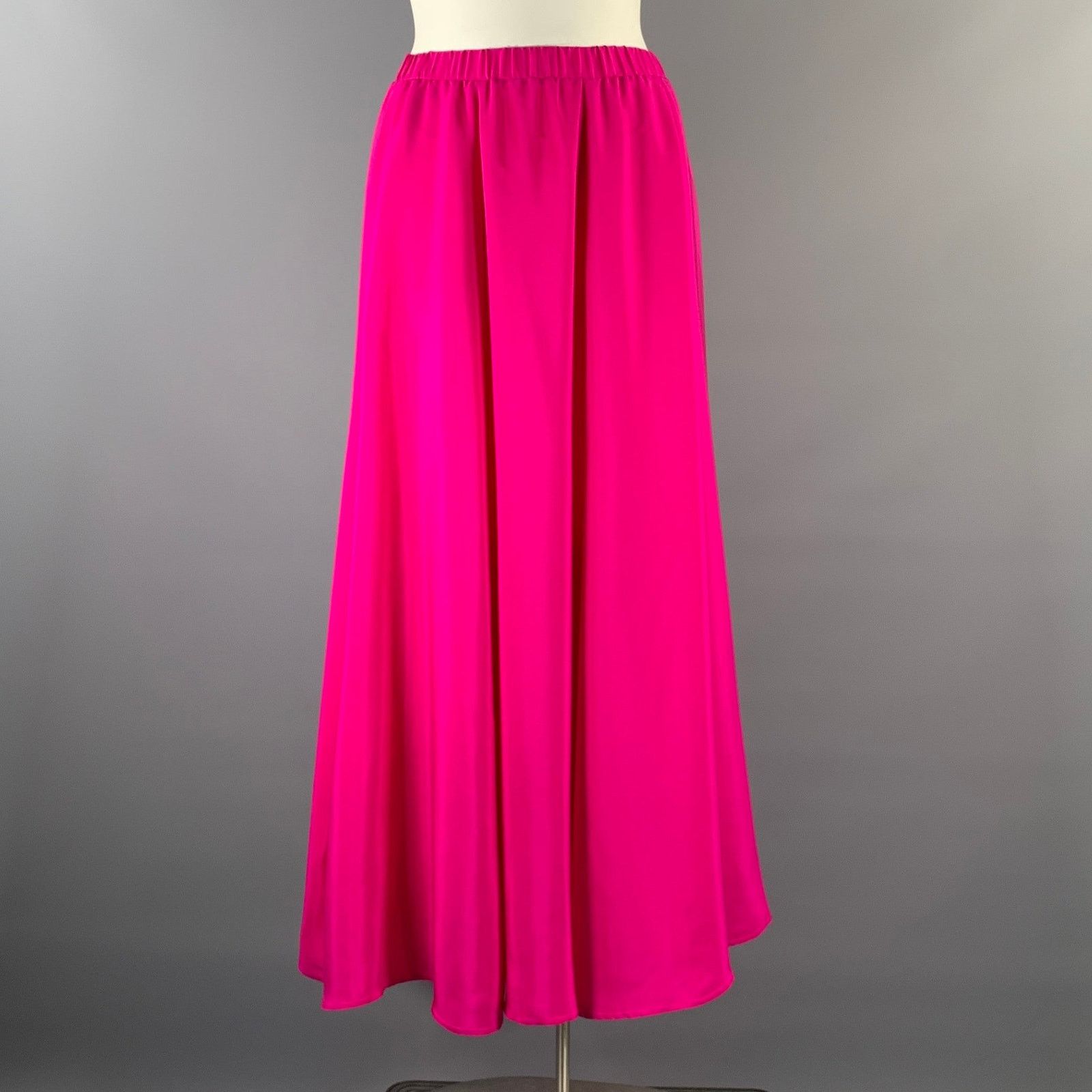 Neiman Marcus NEIMAN MARCUS Size L Pink Silk Maxi Skirt Size 32" / US 10 / IT 46 - 1 Thumbnail