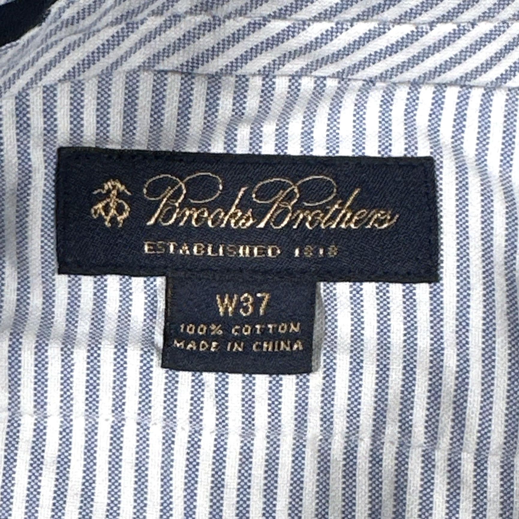Brooks Brothers BROOKS BROTHERS Mens Chino Shorts W37 Light Khaki Embroidered Whale Casual Preppy Animal Print Size US 37 - 5 Thumbnail