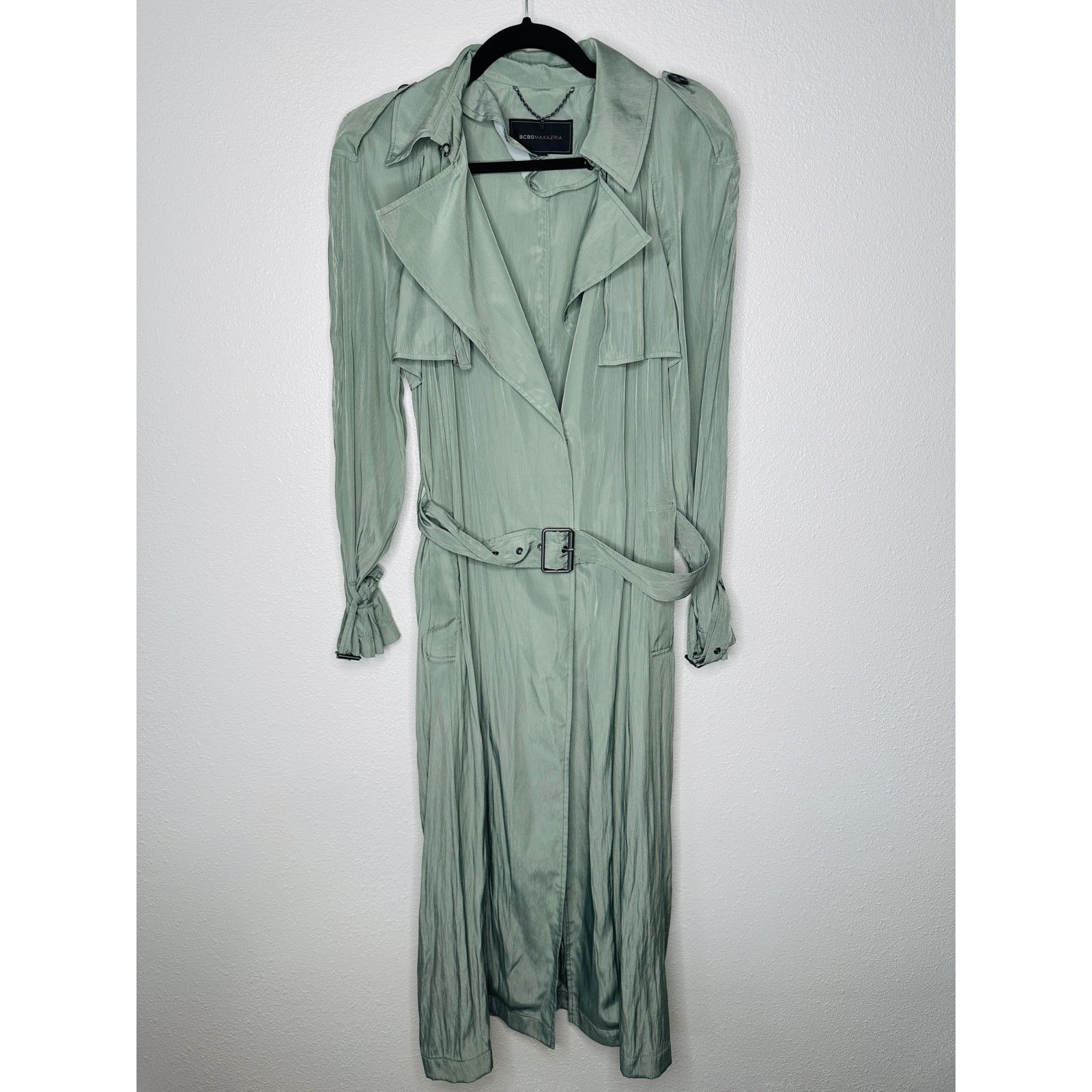 Other BCBGMaxazria Sage Ultra Thin Wide Notch Lapel Belt Jacket S Size S / US 4 / IT 40 - 4 Thumbnail