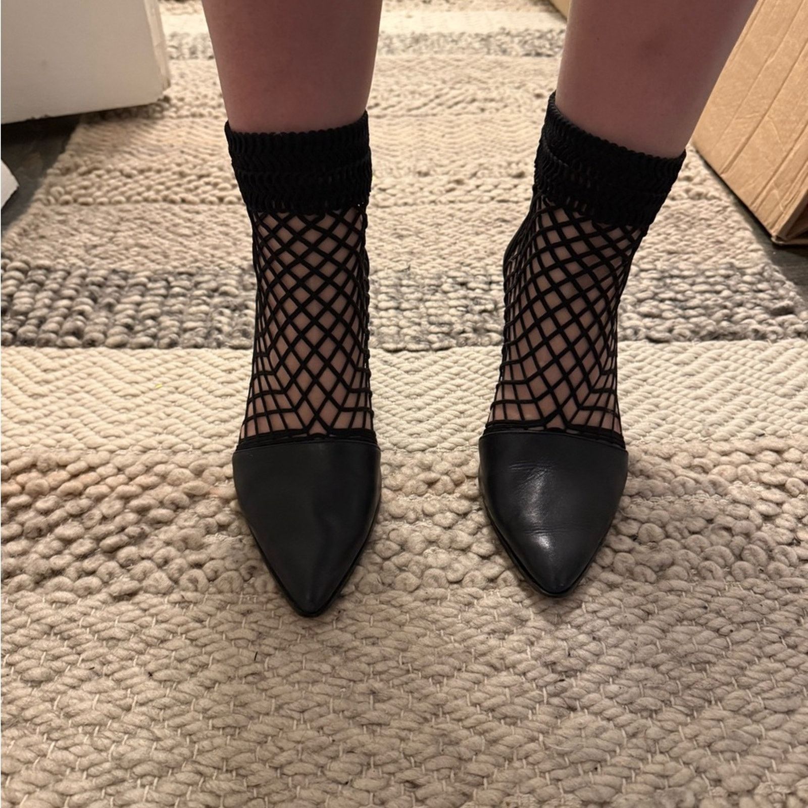 SCHUTZ NWT Schutz Black Mesh Women's Heels Size 9 Size US 9 / IT 39 - 2 Thumbnail