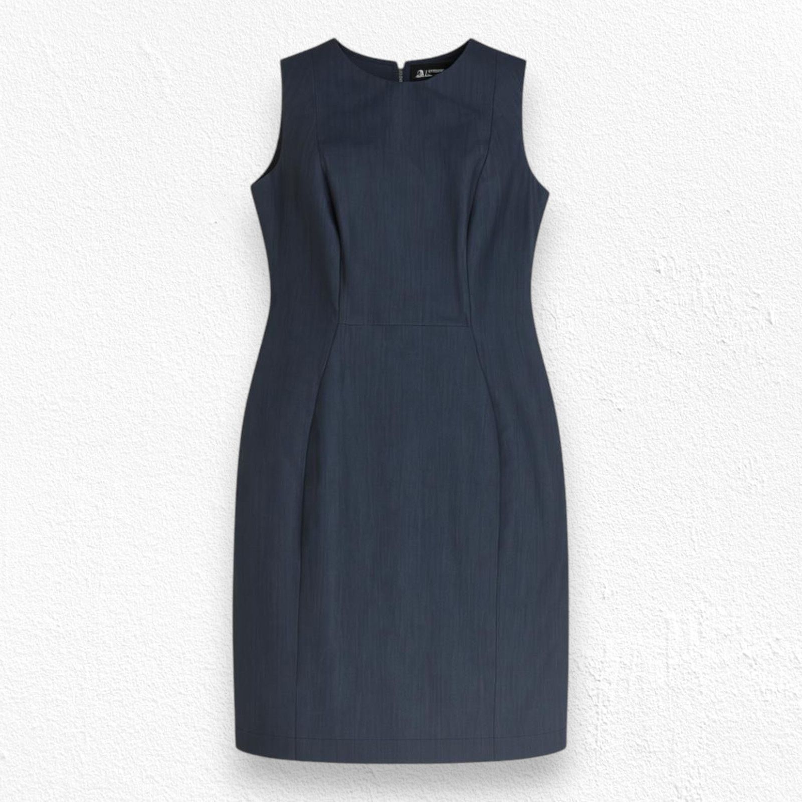 Calvin Klein Calvin Klein Dark Wash Chambray Career Dress Size 4 Size S / US 4 / IT 40 - 1 Thumbnail