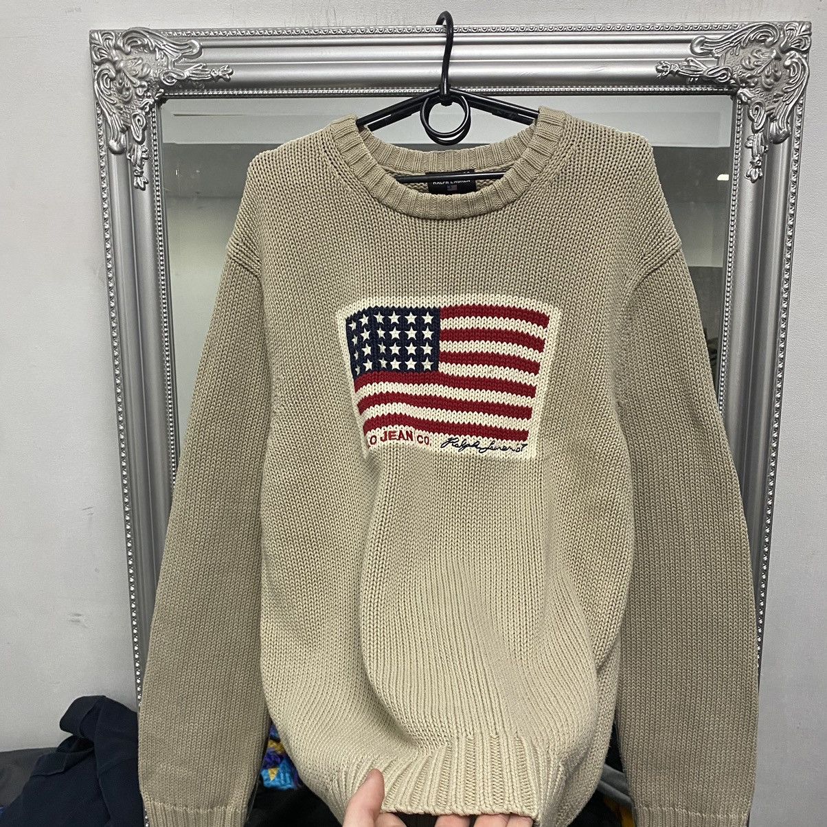 Polo Ralph Lauren Polo Ralph Lauren Sweater USA flag vintage Size US L / EU 52-54 / 3 - 3 Thumbnail