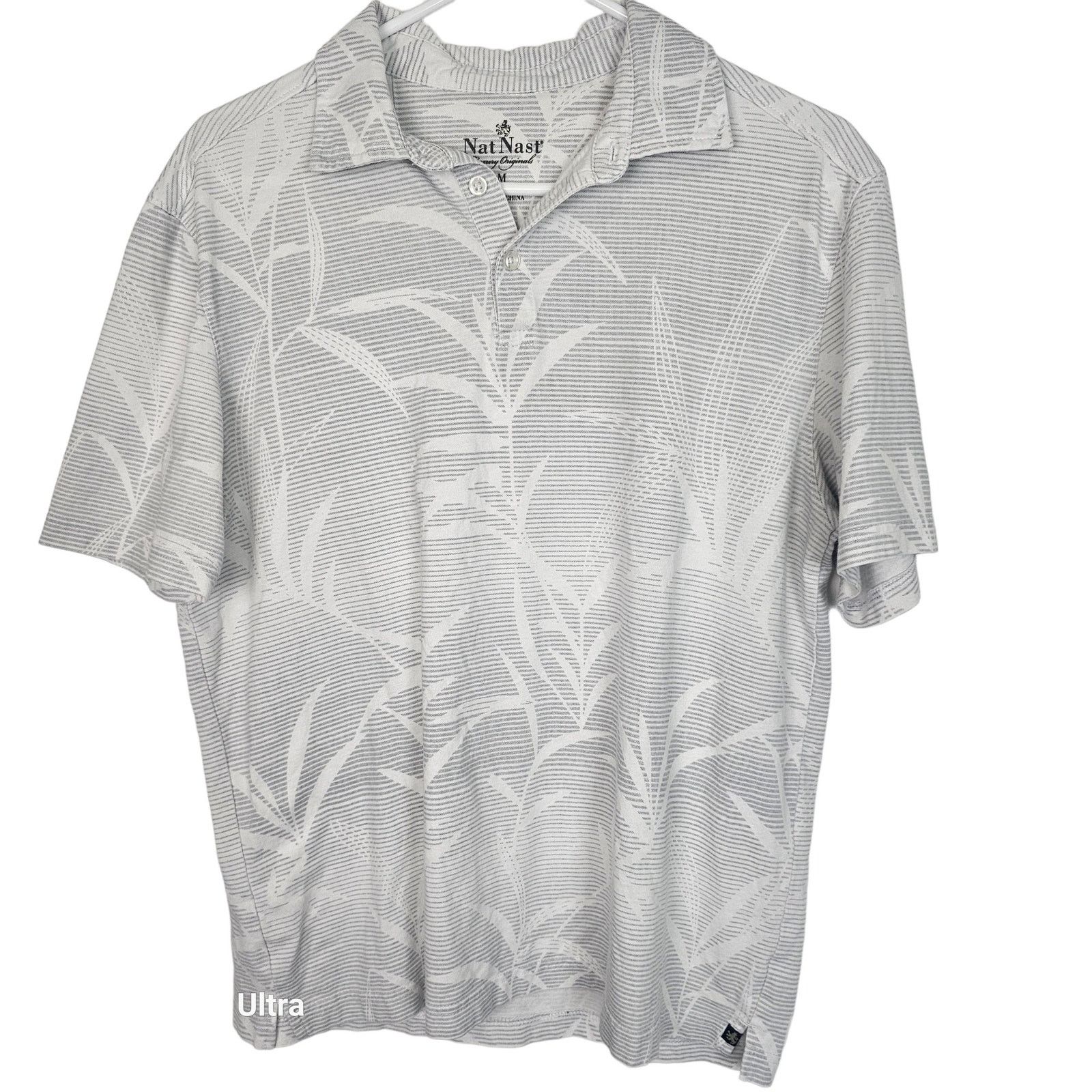 Nat Nast Nat Nast Men Palm Print Polo Shirt M Striped Hawaiian Resort Size US M / EU 48-50 / 2 - 1 Thumbnail