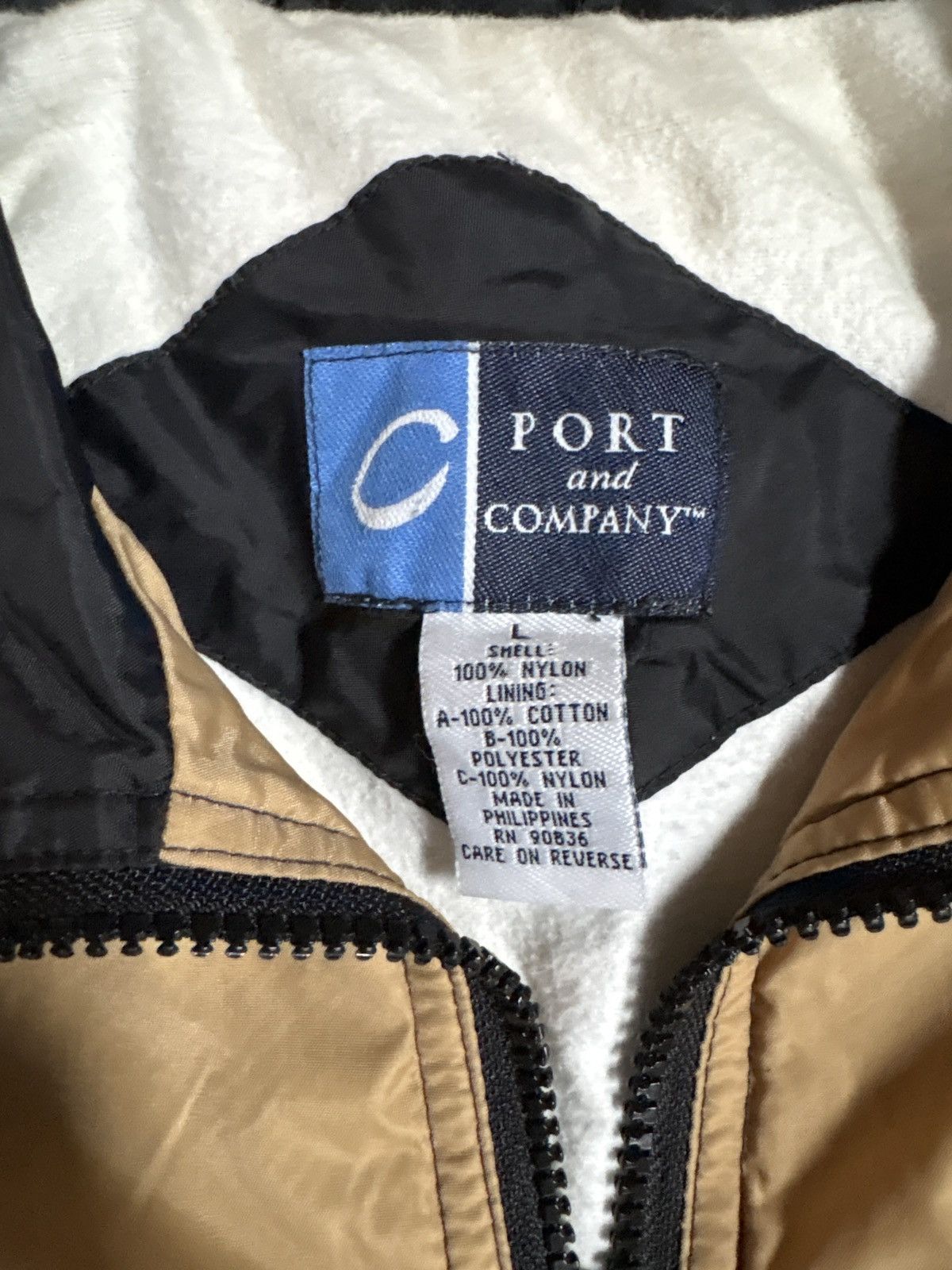 POST&CO Port and Company Gold, White, and Black Windbreaker Size US L / EU 52-54 / 3 - 3 Thumbnail